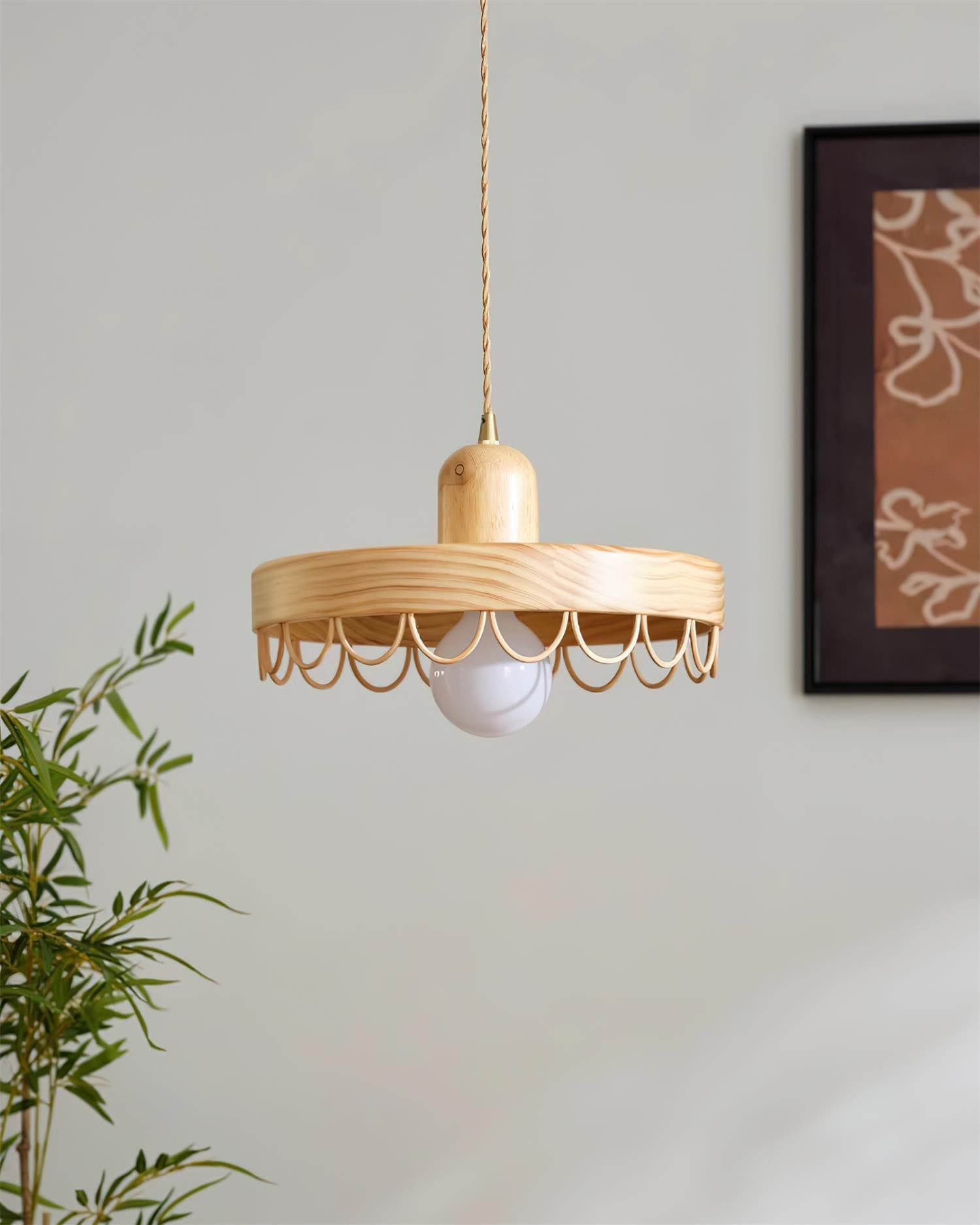 Balton Suspension Bois Courbe Minimaliste