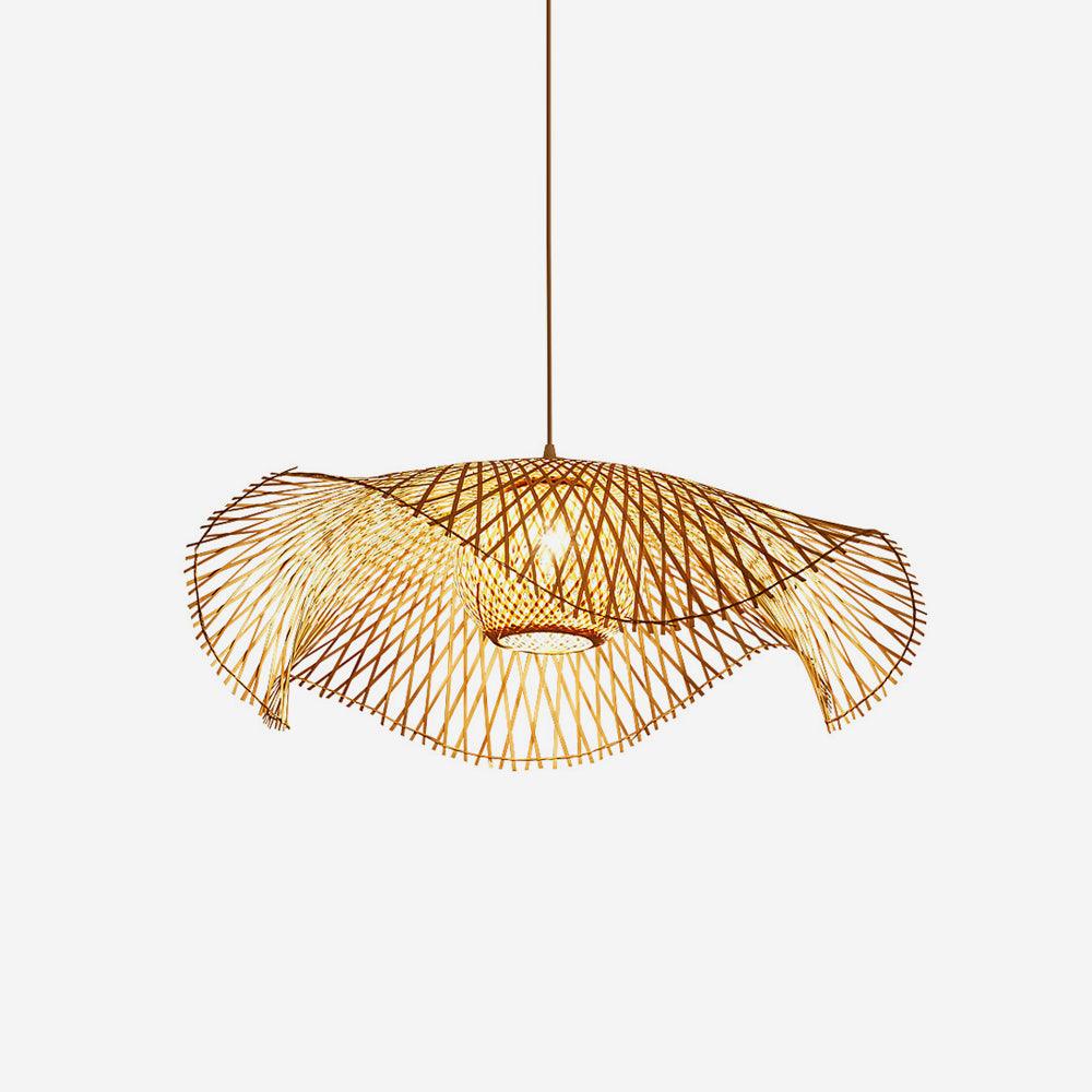 Dune Suspension Bambou Tressage Ouvert Naturel