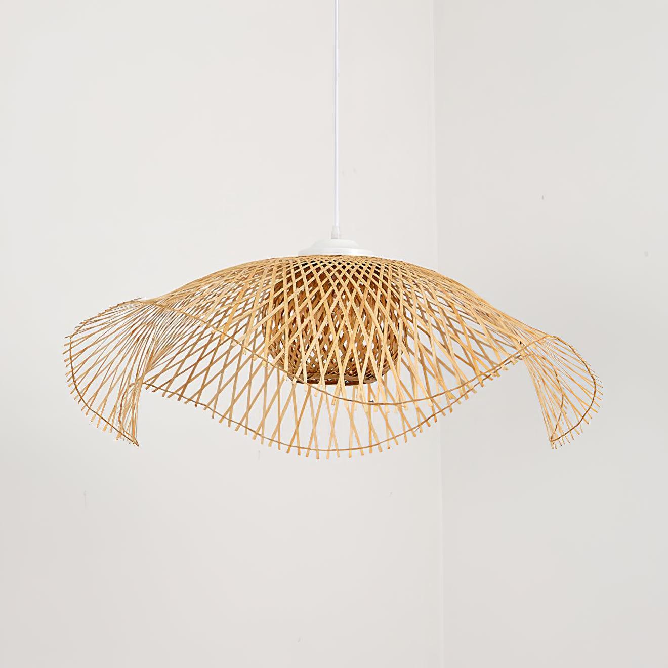 Dune Suspension Bambou Tressage Ouvert Naturel