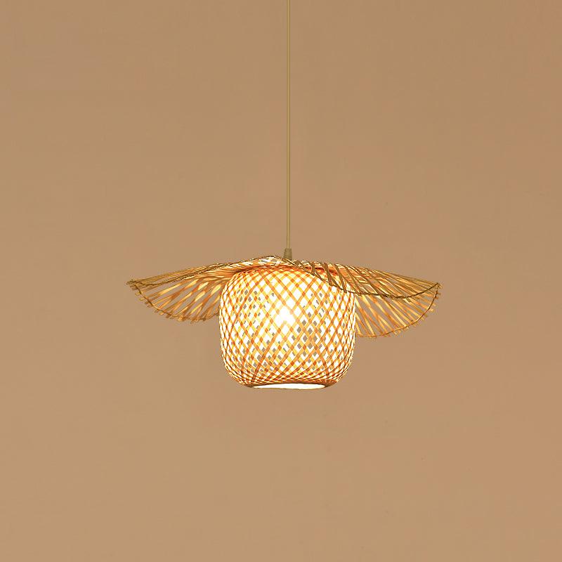 Dune Suspension Bambou Tressage Ouvert Naturel