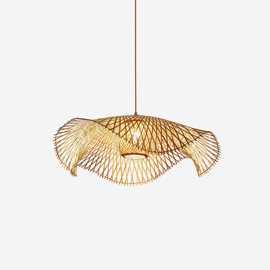 Dune Suspension Bambou Tressage Ouvert Naturel