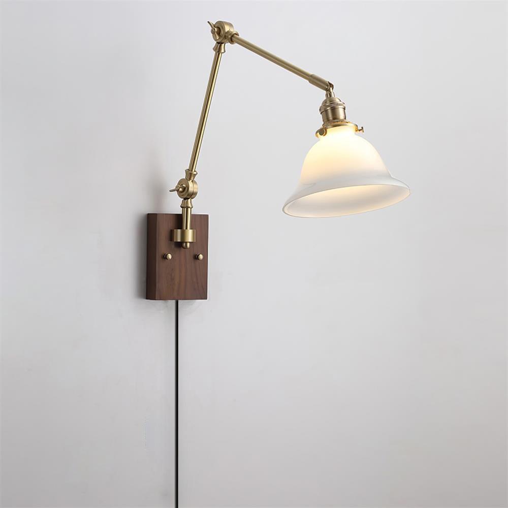 Vionde Applique murale réglable en laiton et verre vert