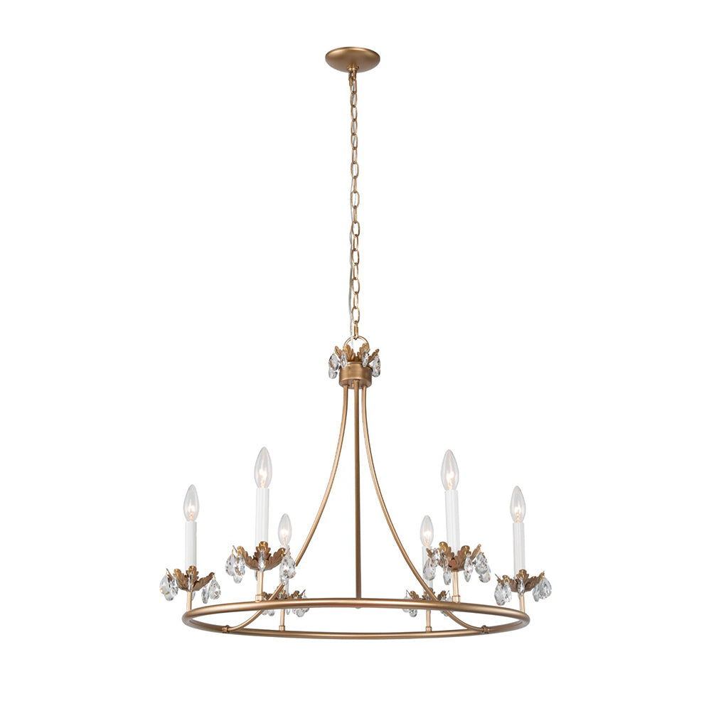 Yrvuvyh Ancien Industriel Luxe Laiton Cristal Lustre