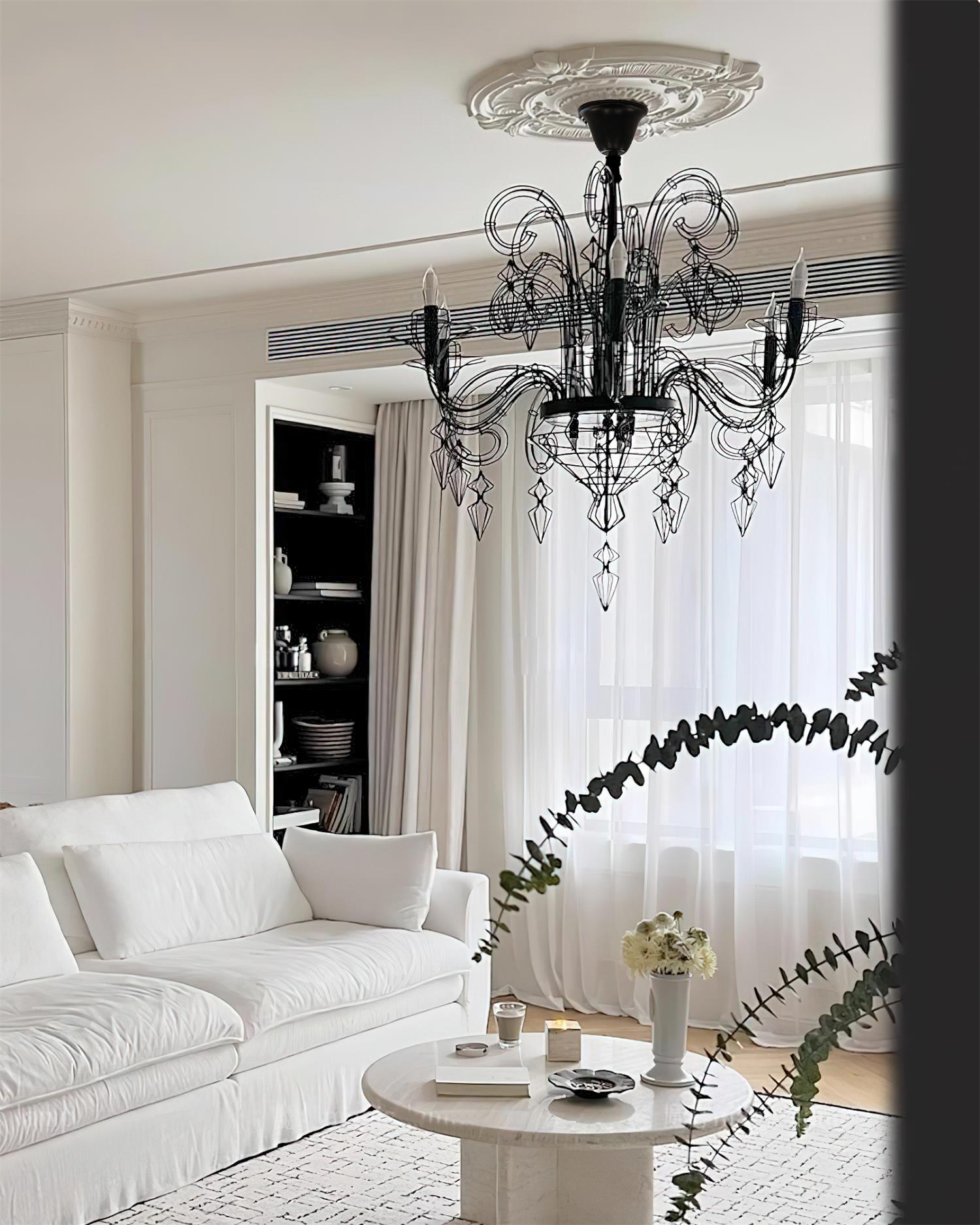 Lustre Baroque Luxe Câble