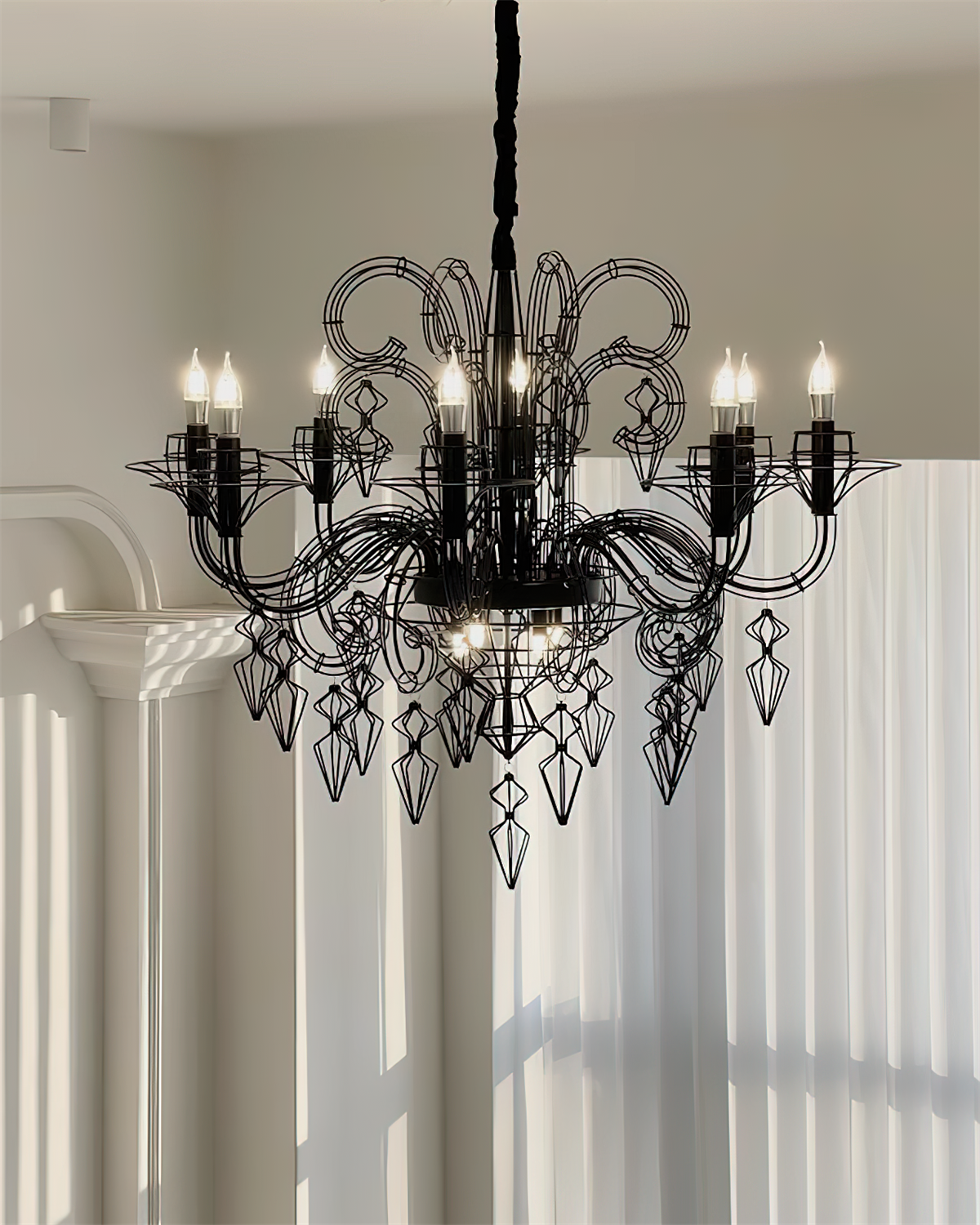 Lustre Baroque Luxe Câble