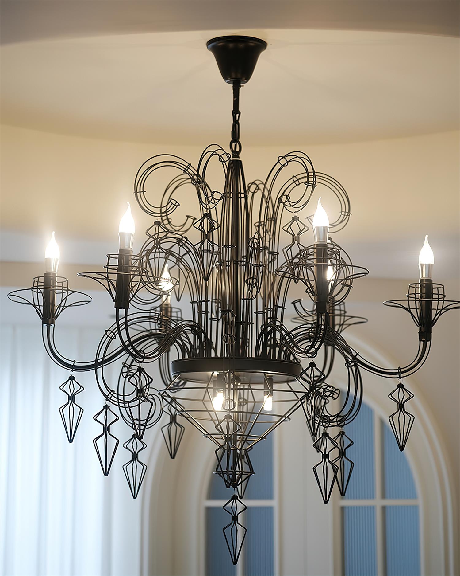Lustre Baroque Luxe Câble