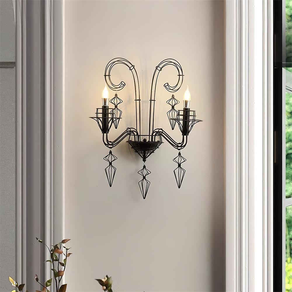 Baroque Applique Murale Sculpturale en Fil