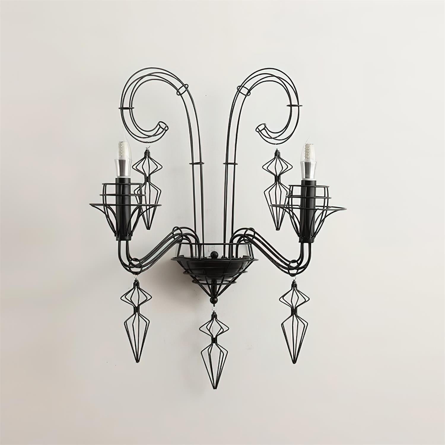 Baroque Applique Murale Sculpturale en Fil