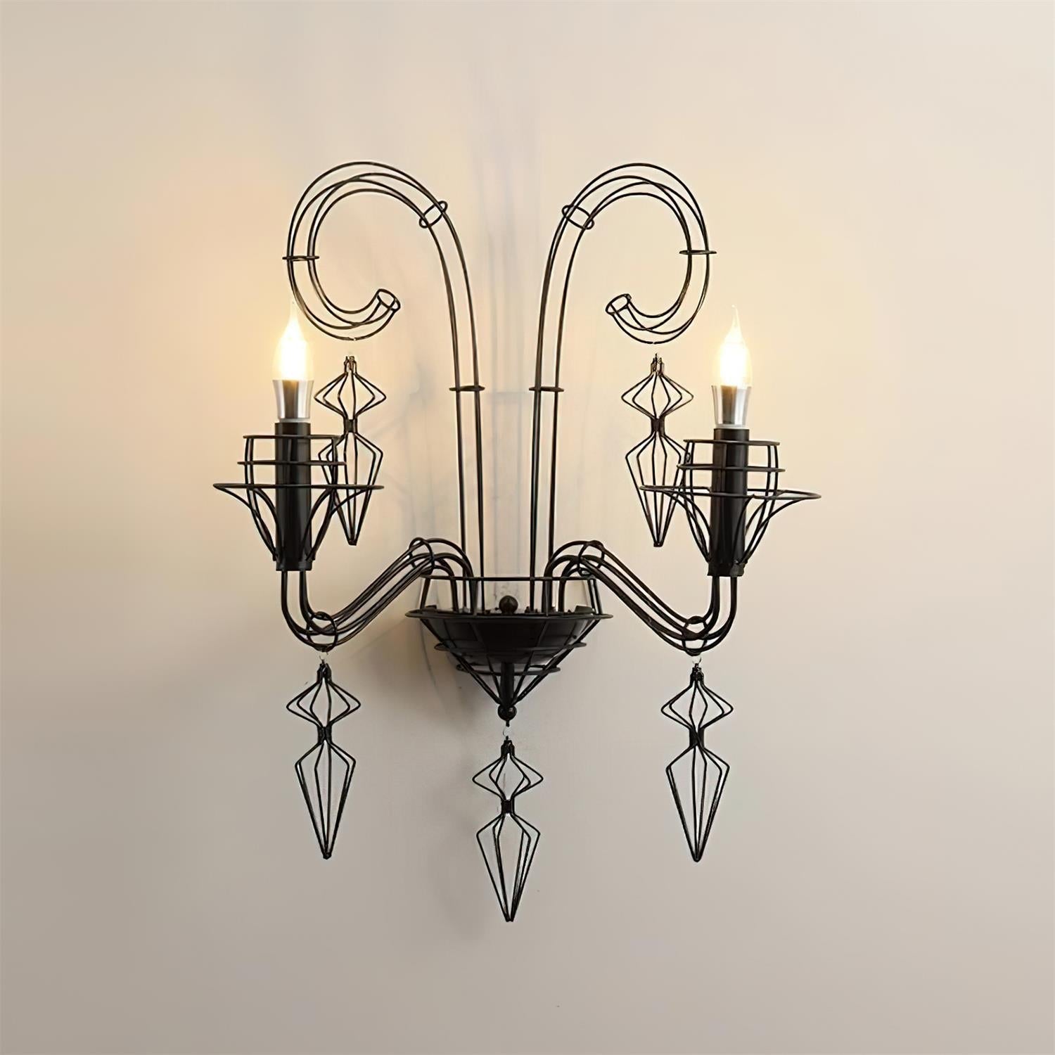 Baroque Applique Murale Sculpturale en Fil