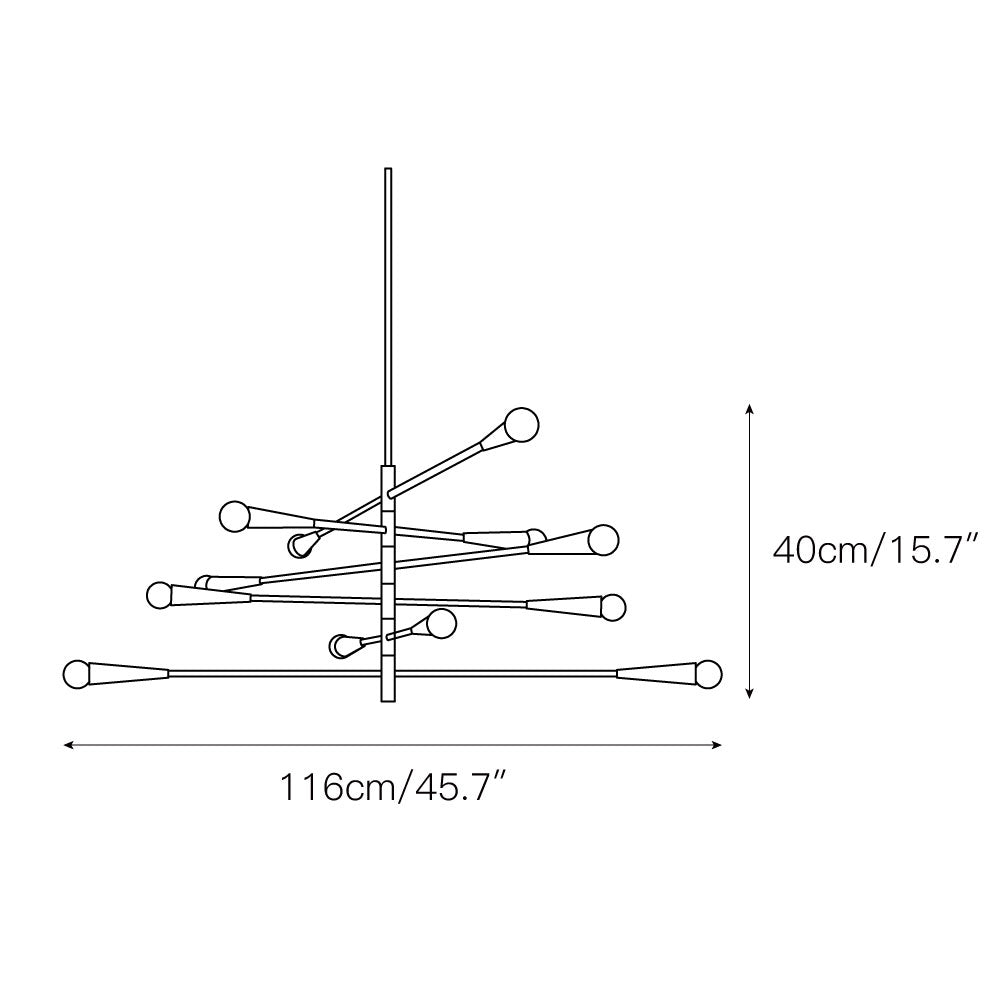 Sifuvyu Moderne Minimaliste Laiton Métal Lustre