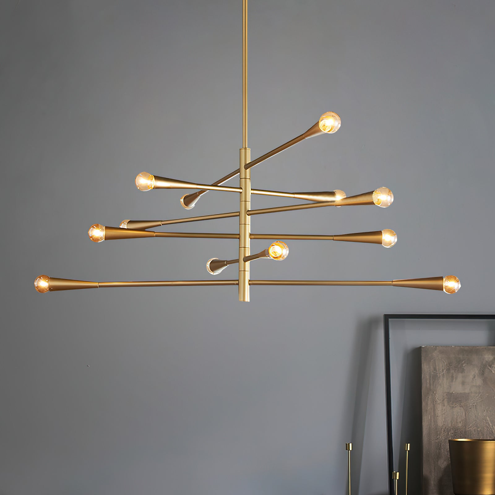 Sifuvyu Moderne Minimaliste Laiton Métal Lustre