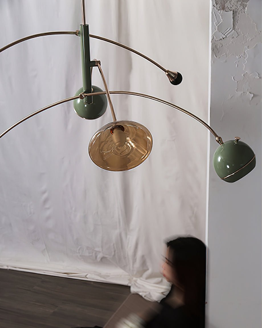 Lustra Lustre Vert Sci-Fi Élégant