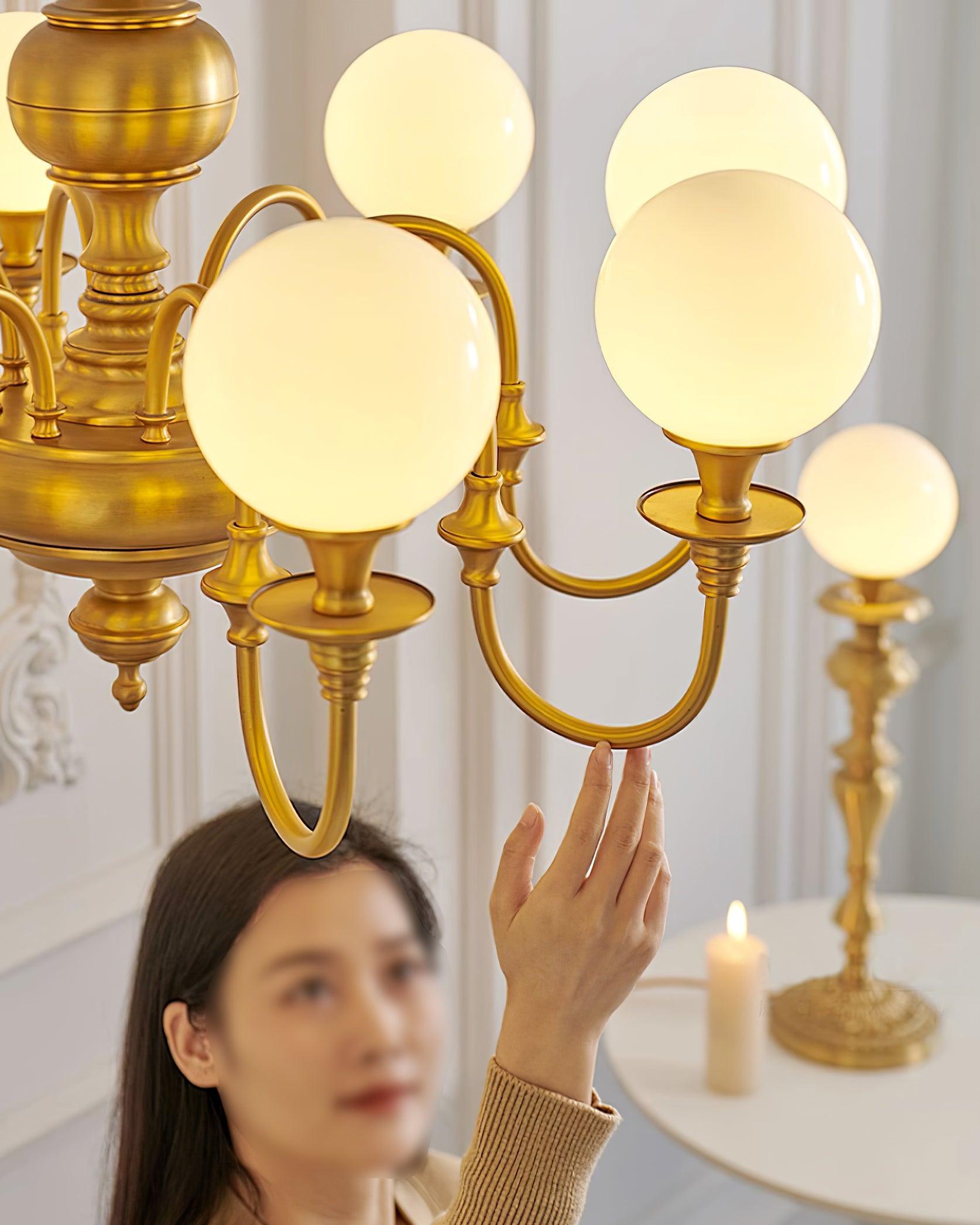 Beatty Lustre Globe en Laiton Bras