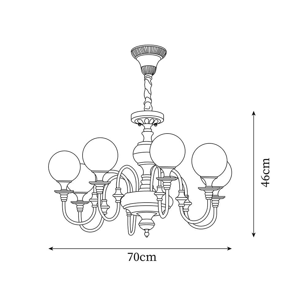 Beatty Lustre Globe en Laiton Bras