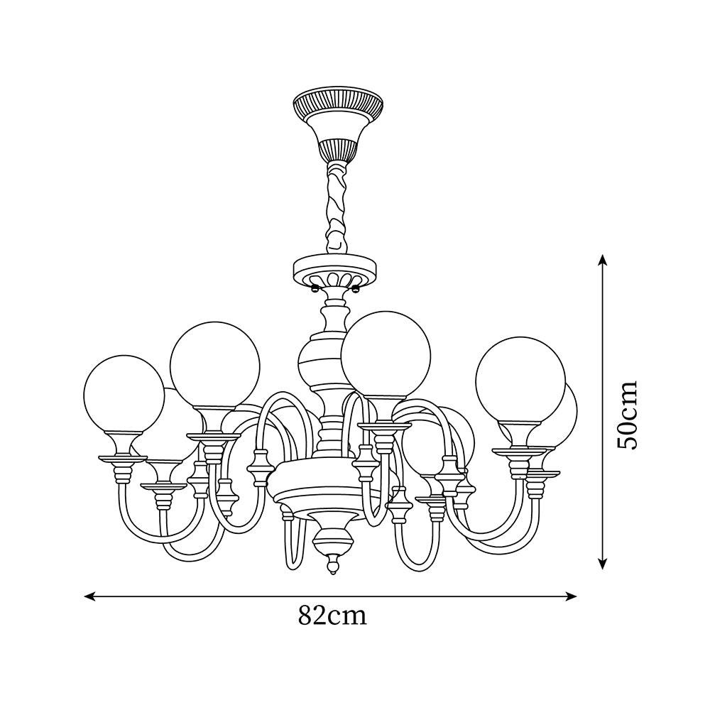 Beatty Lustre Globe en Laiton Bras