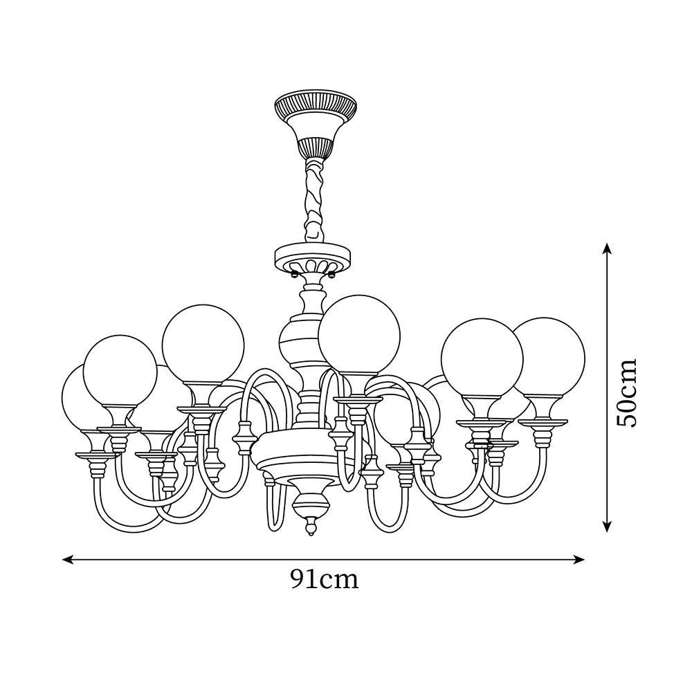 Beatty Lustre Globe en Laiton Bras