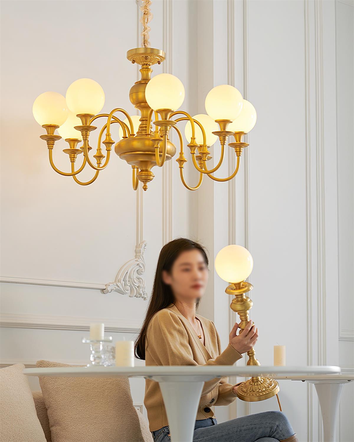 Beatty Lustre Globe en Laiton Bras