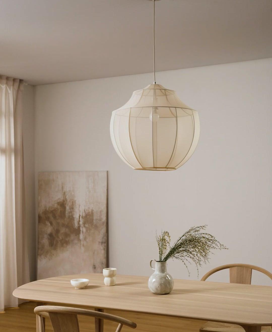 Eraeyra Lampe Suspension en Tissu Maille d'Élégance Premium