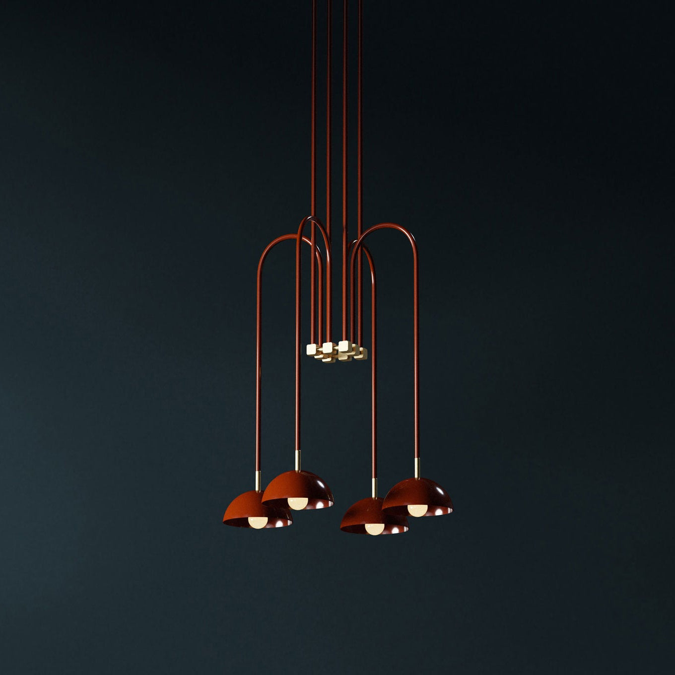 Blikuvyh Ancien Industriel Atelier Laiton Métal Lustre