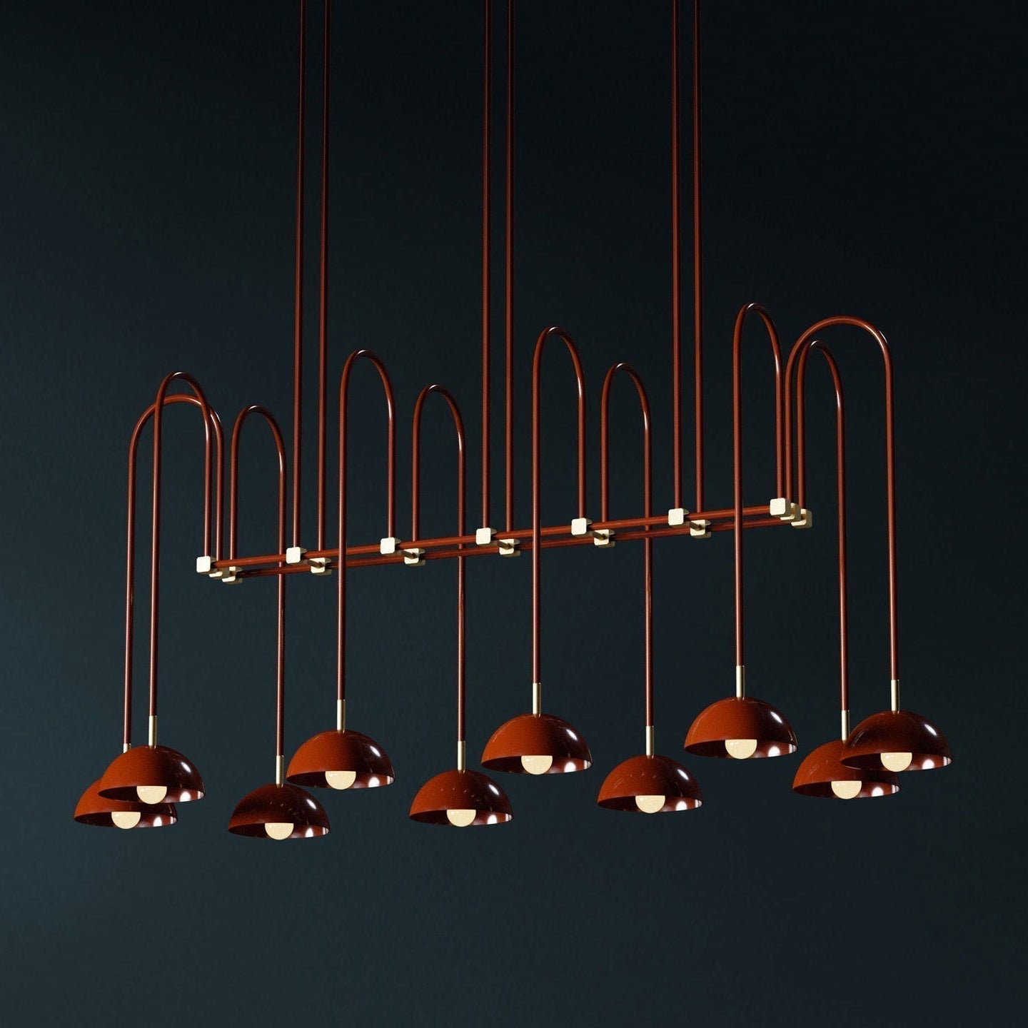 Blikuvyh Ancien Industriel Atelier Laiton Métal Lustre