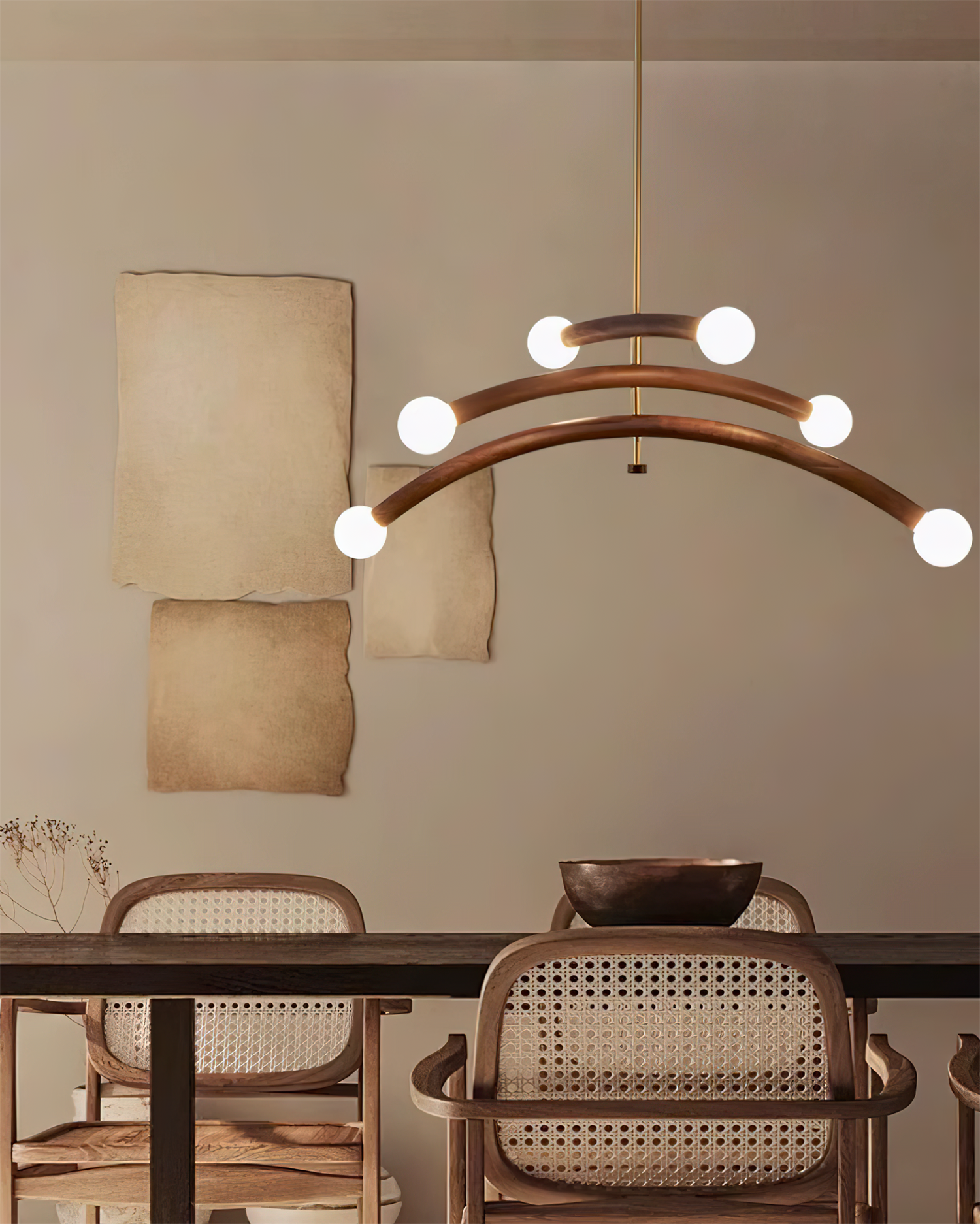 Aurevia Lustre Minimaliste Arc Globe