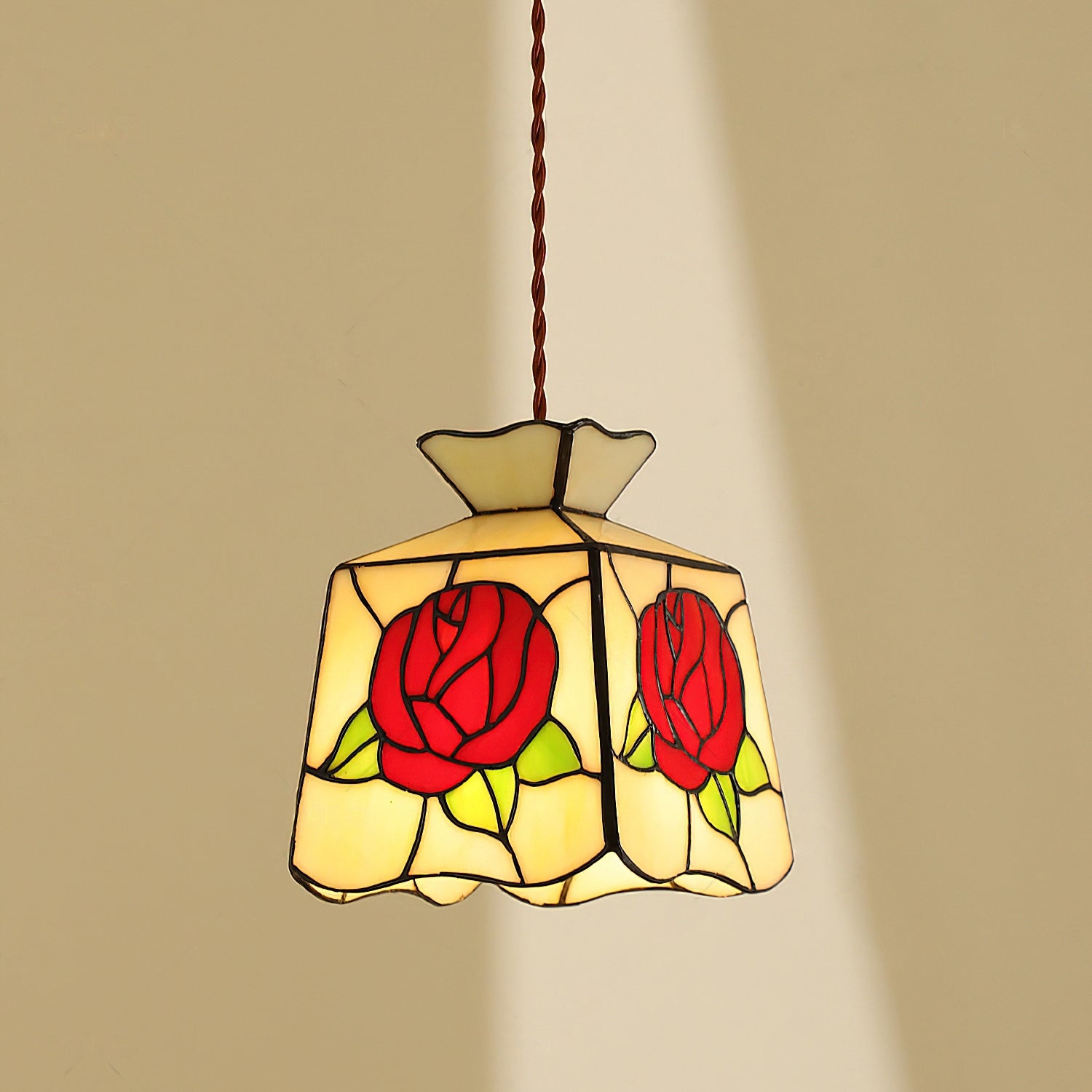 Roselit Suspension Teinté Verre Florale Organique