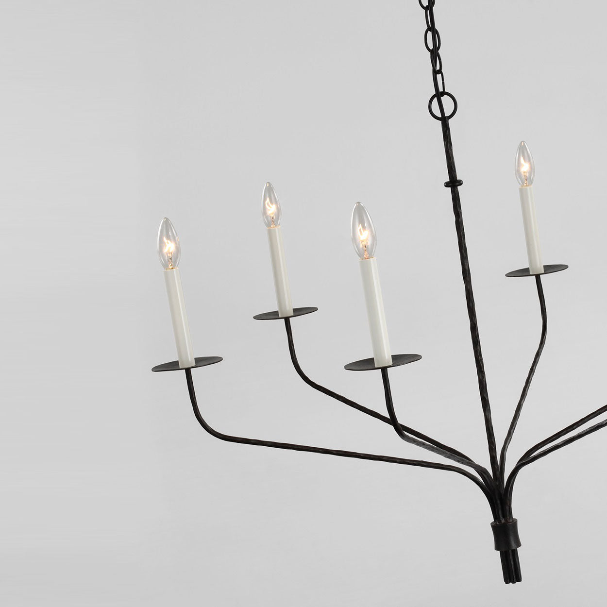 Caeluvyh Ancien Industriel Noir Métal Lustre