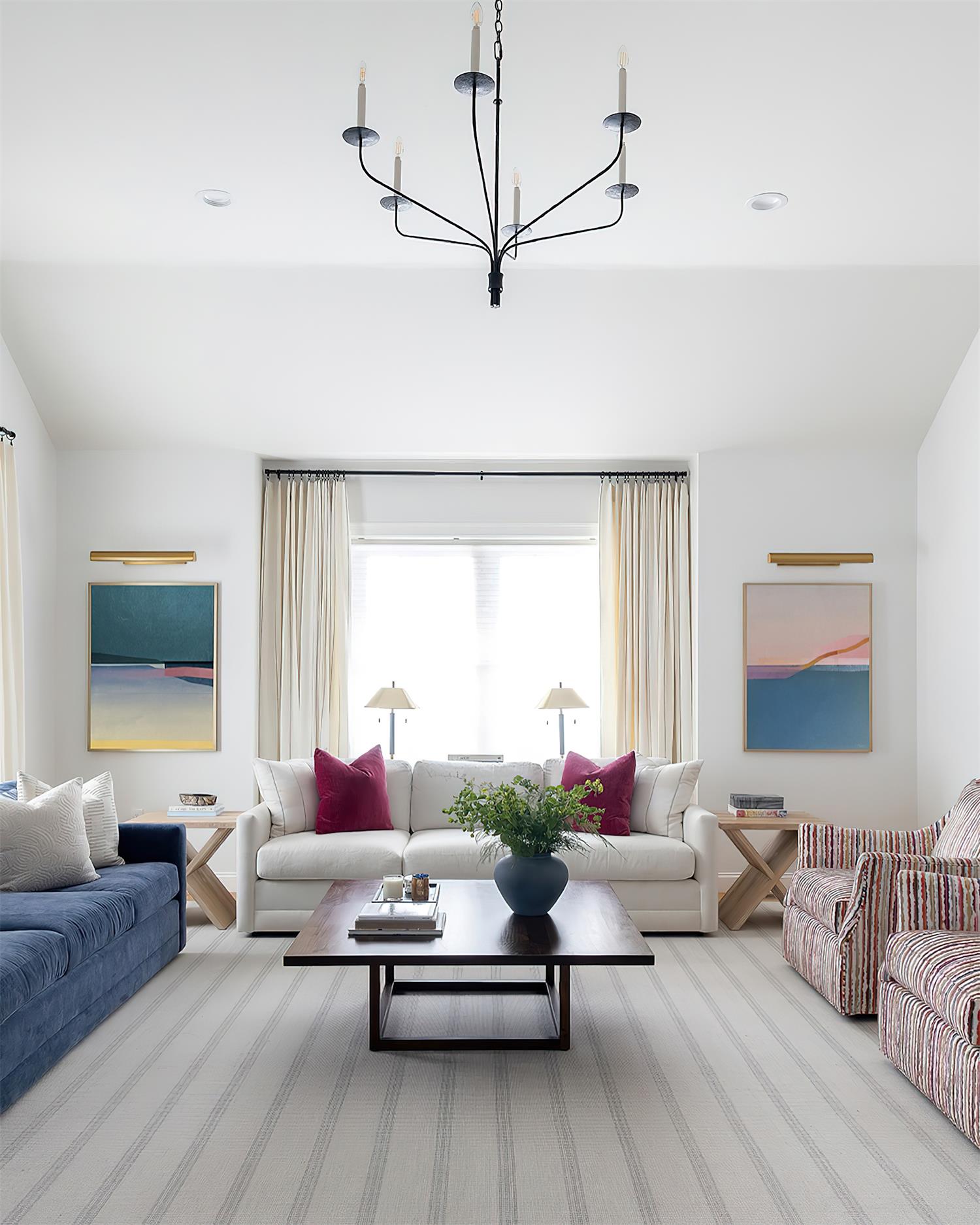 Belfair Lustre Métal Moderne Grand
