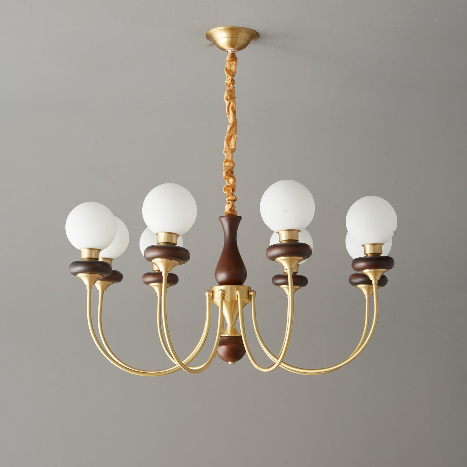 Cotheor Lustre Vintage Traditionnel en Bois et Verre Arc