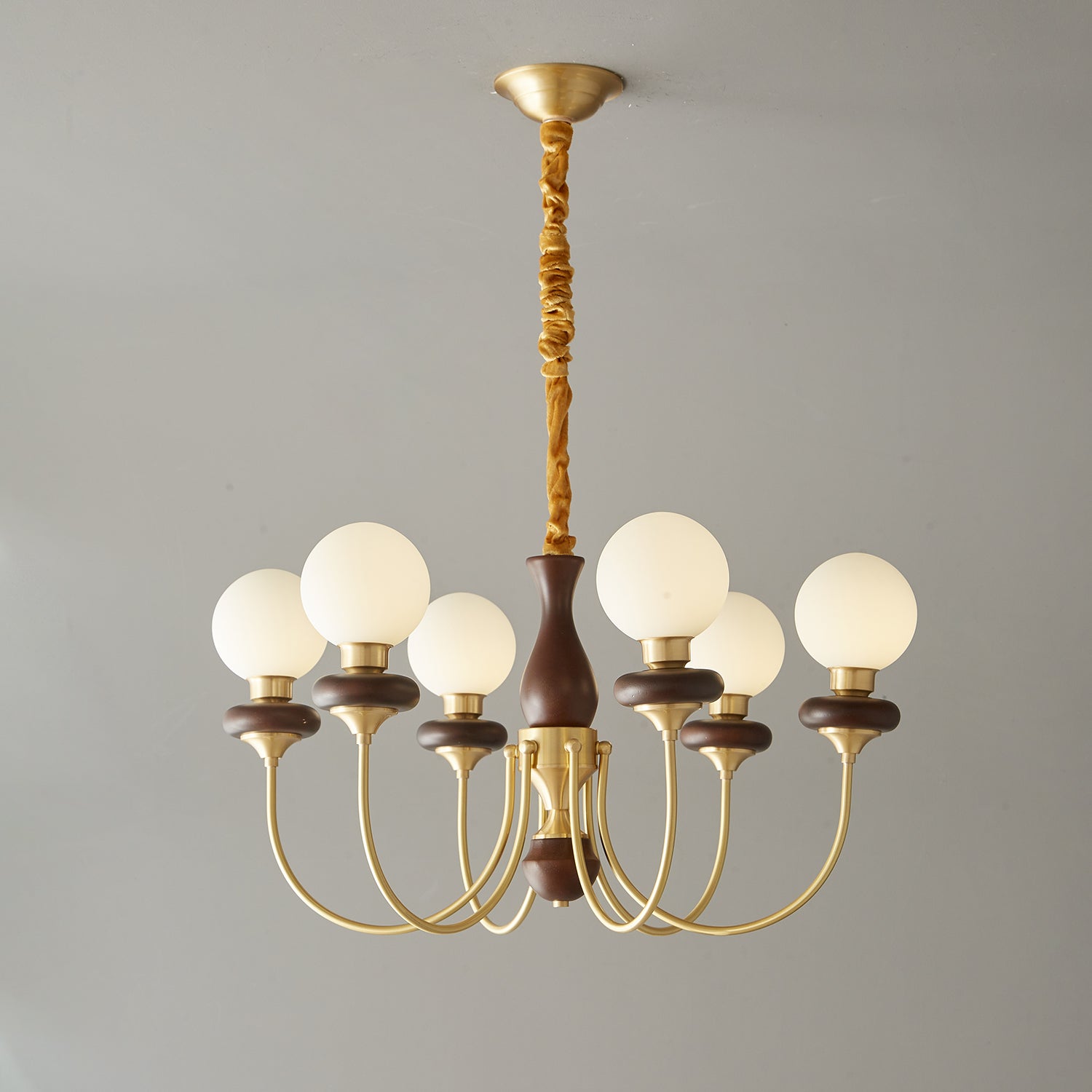 Cotheor Lustre Vintage Traditionnel en Bois et Verre Arc