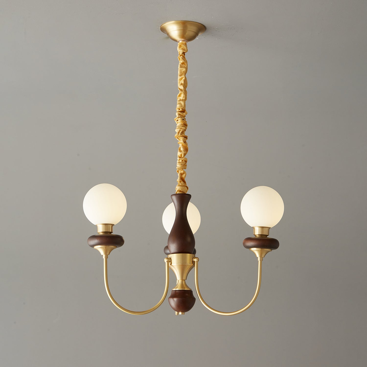 Cotheor Lustre Vintage Traditionnel en Bois et Verre Arc