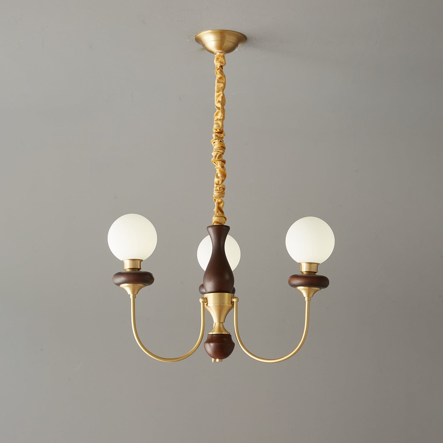 Cotheor Lustre Vintage Traditionnel en Bois et Verre Arc