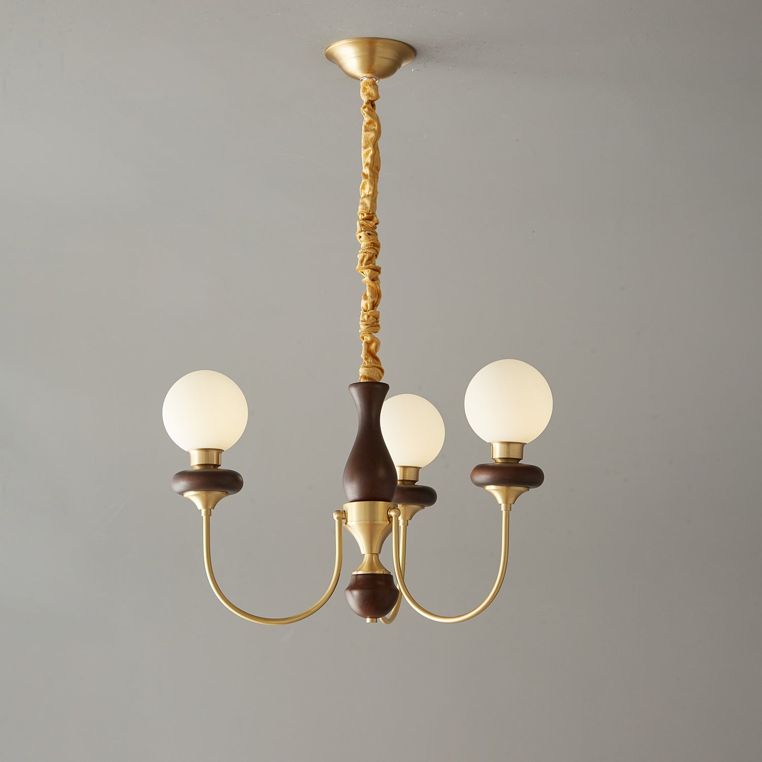 Cotheor Lustre Vintage Traditionnel en Bois et Verre Arc