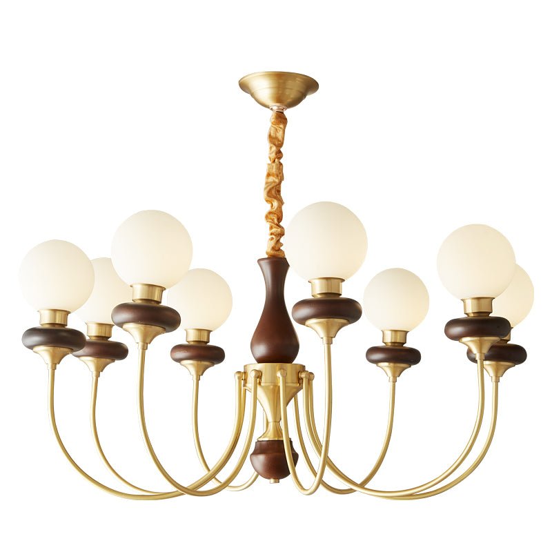 Cotheor Lustre Vintage Traditionnel en Bois et Verre Arc