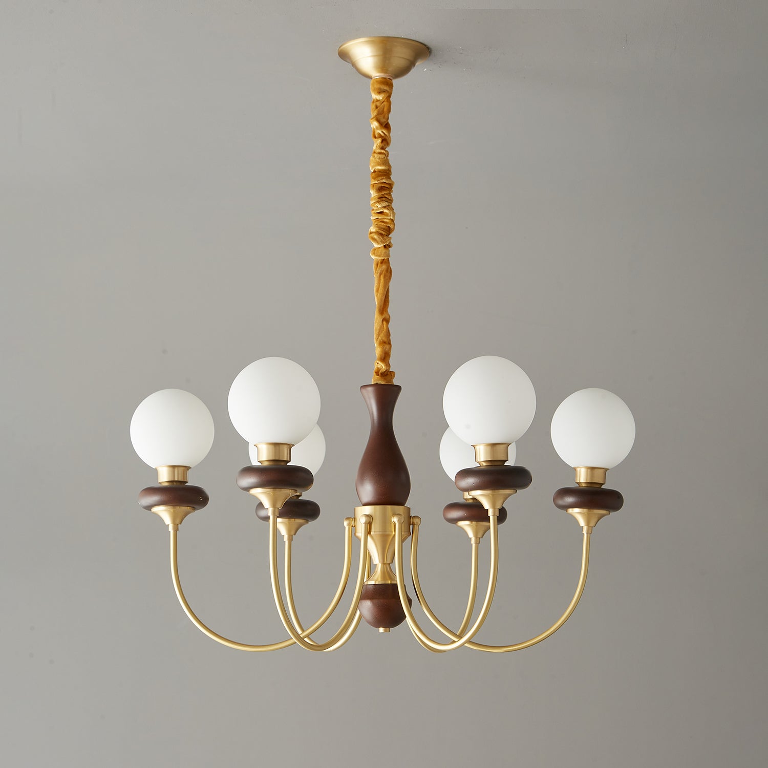 Cotheor Lustre Vintage Traditionnel en Bois et Verre Arc