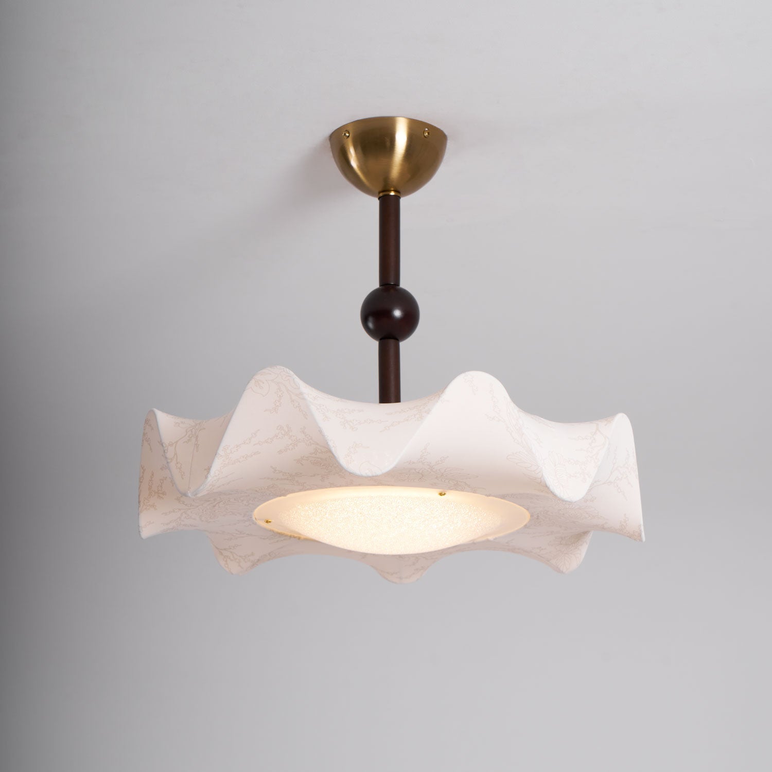 Avlorus Lampe Plafonnier Traditionnelle Premium Élégance Bois Tissu