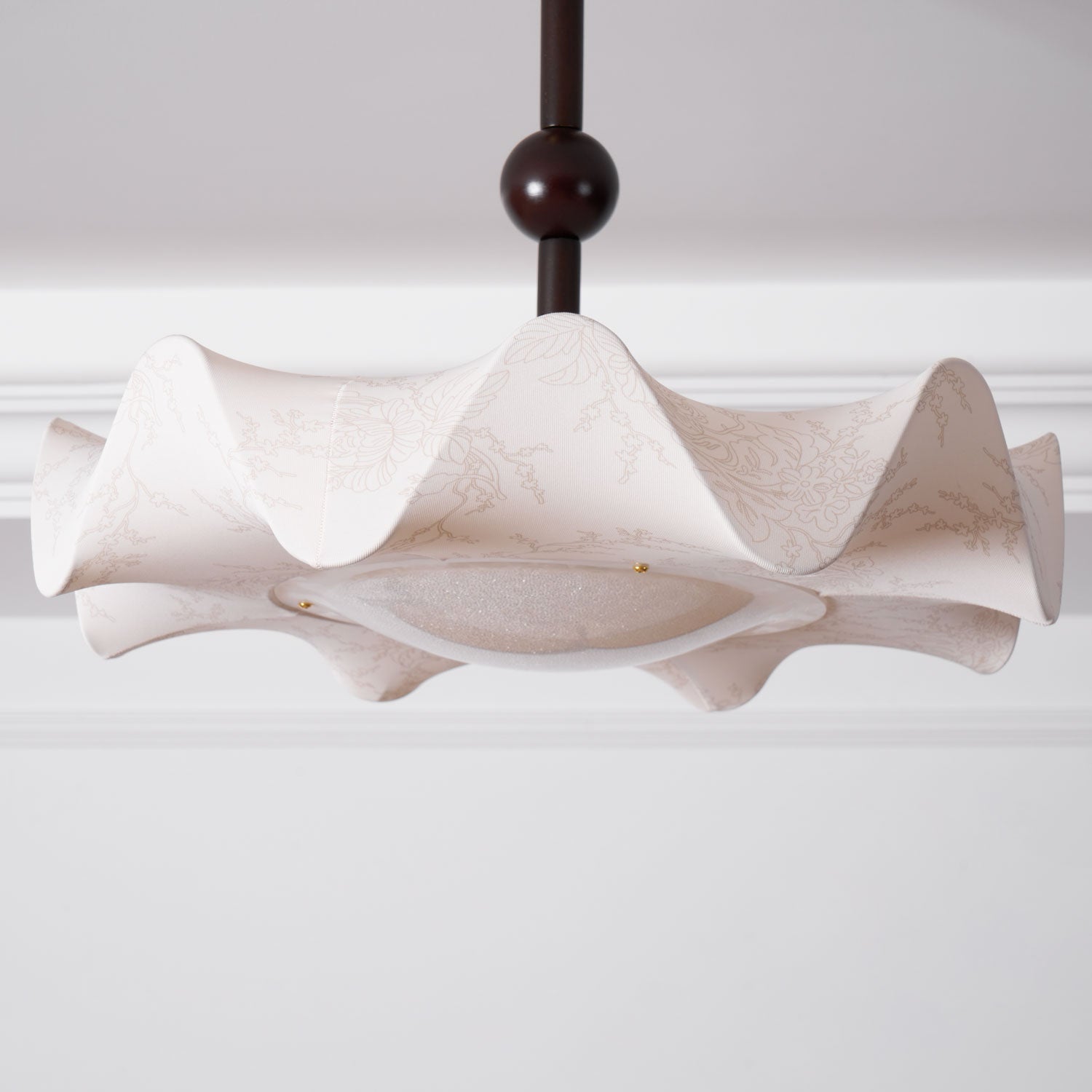 Avlorus Lampe Plafonnier Traditionnelle Premium Élégance Bois Tissu