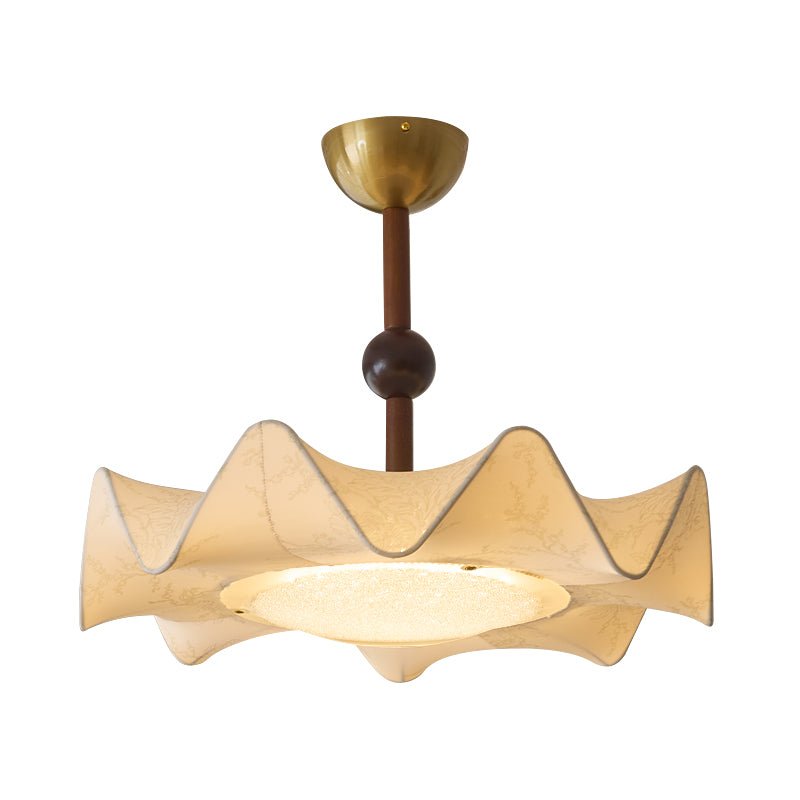 Avlorus Lampe Plafonnier Traditionnelle Premium Élégance Bois Tissu