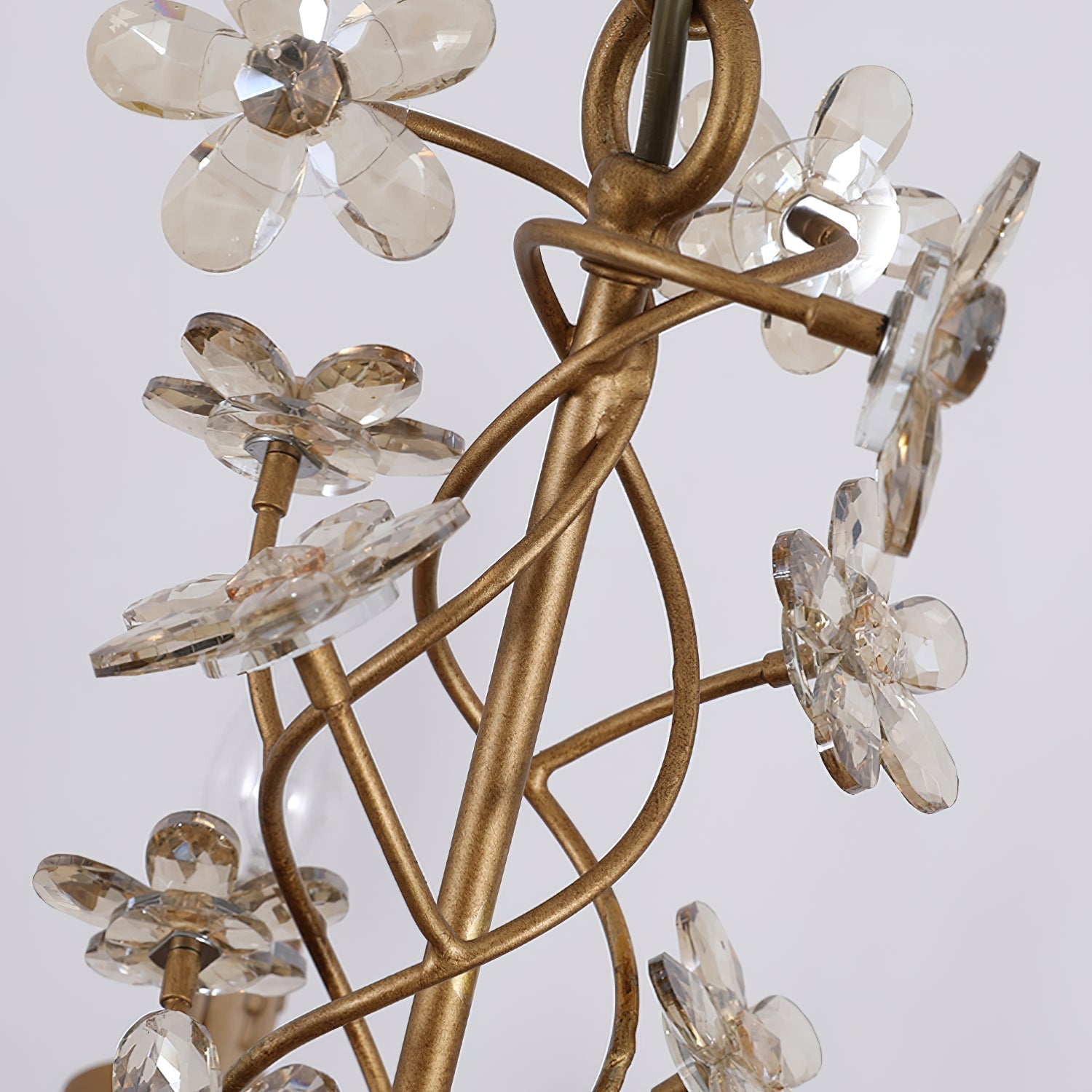 Ornuvyu Postmodern Luxe Clair Métal Cristal Lustre