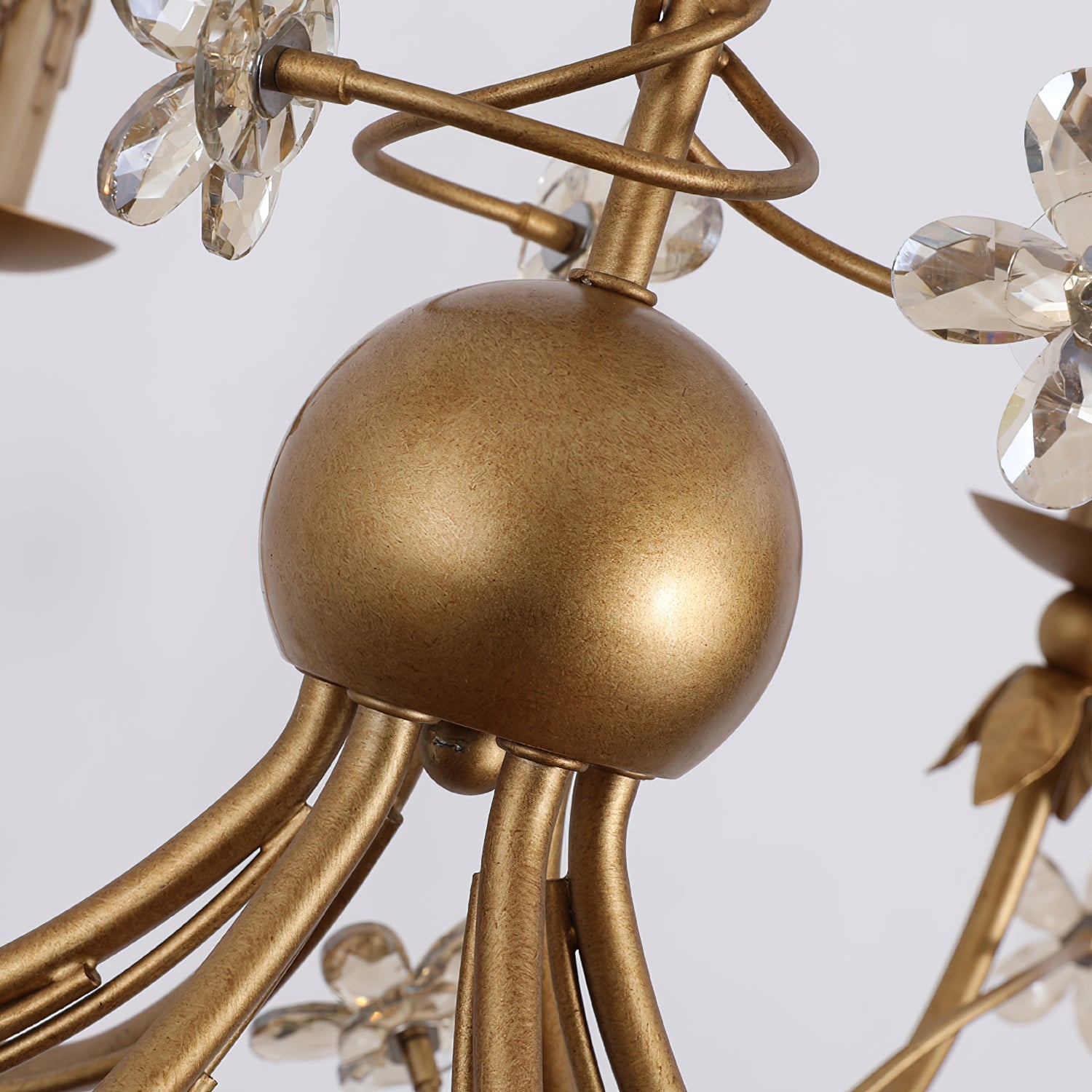 Ornuvyu Postmodern Luxe Clair Métal Cristal Lustre