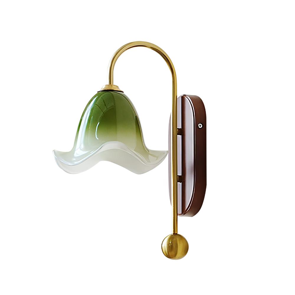 Bellora Applique Murale en Verre Floral Soufflé à la Main