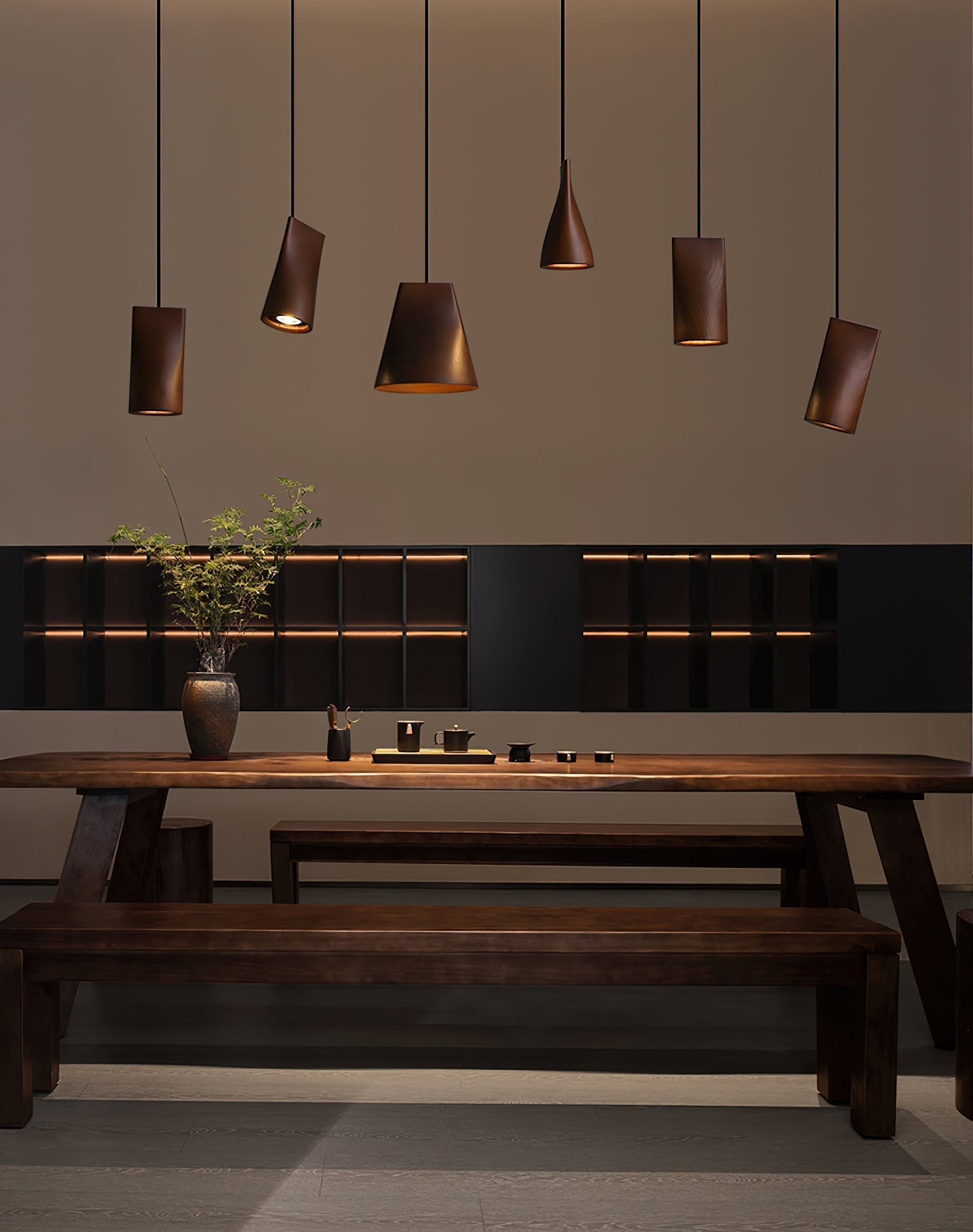 Ivarara Suspension Bois Asymétrique