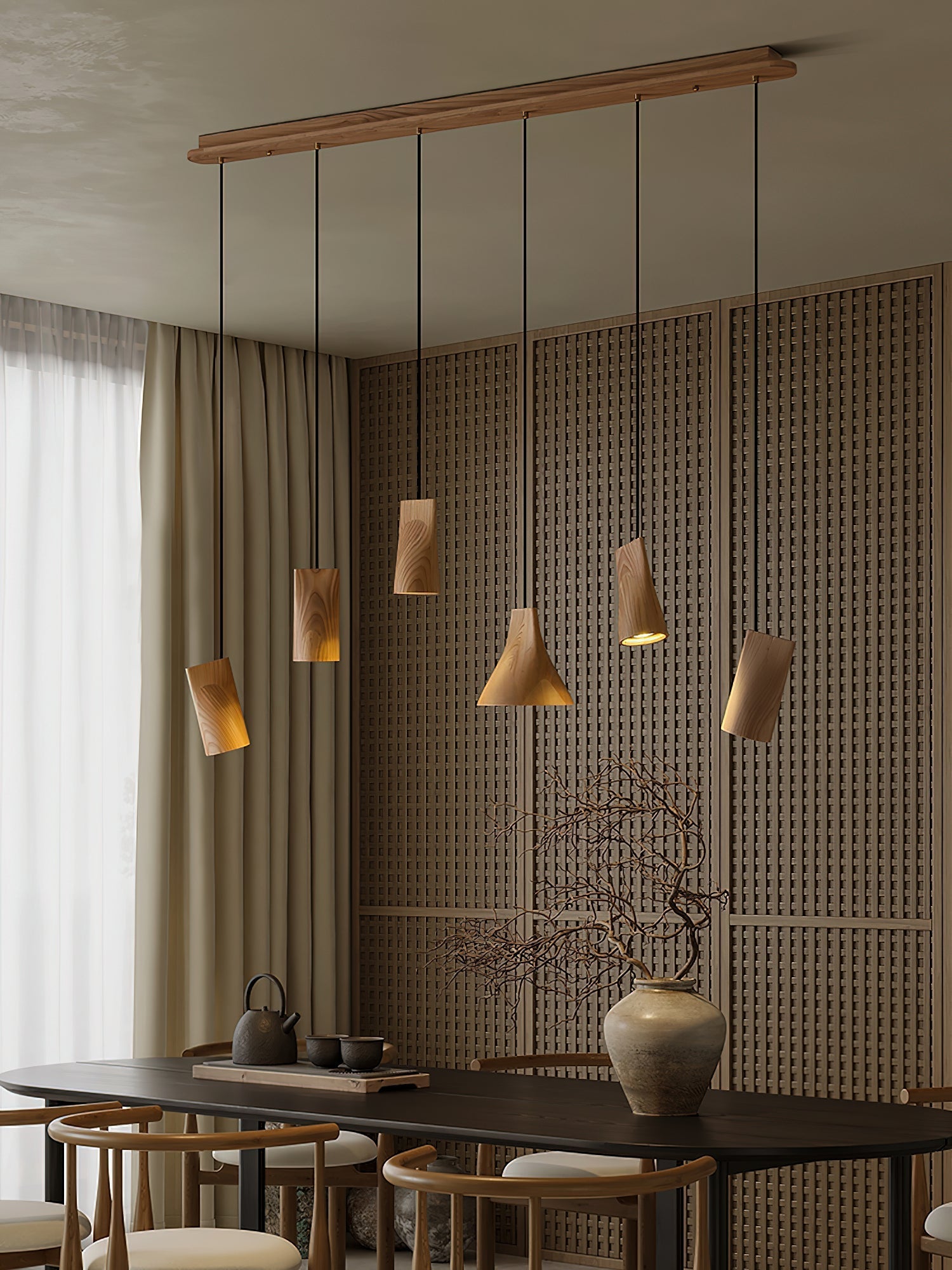 Ivarara Suspension Bois Asymétrique
