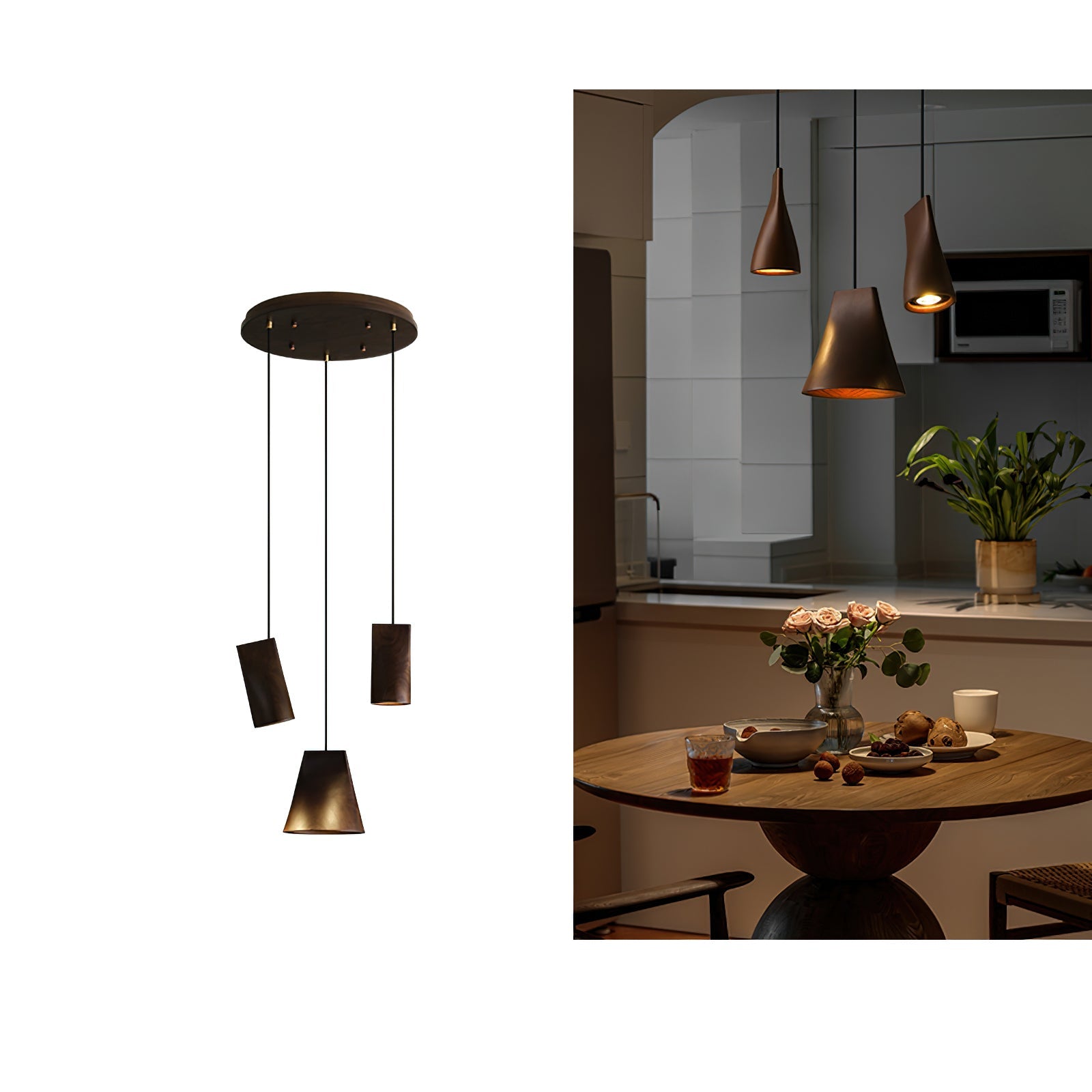 Ivarara Suspension Bois Asymétrique