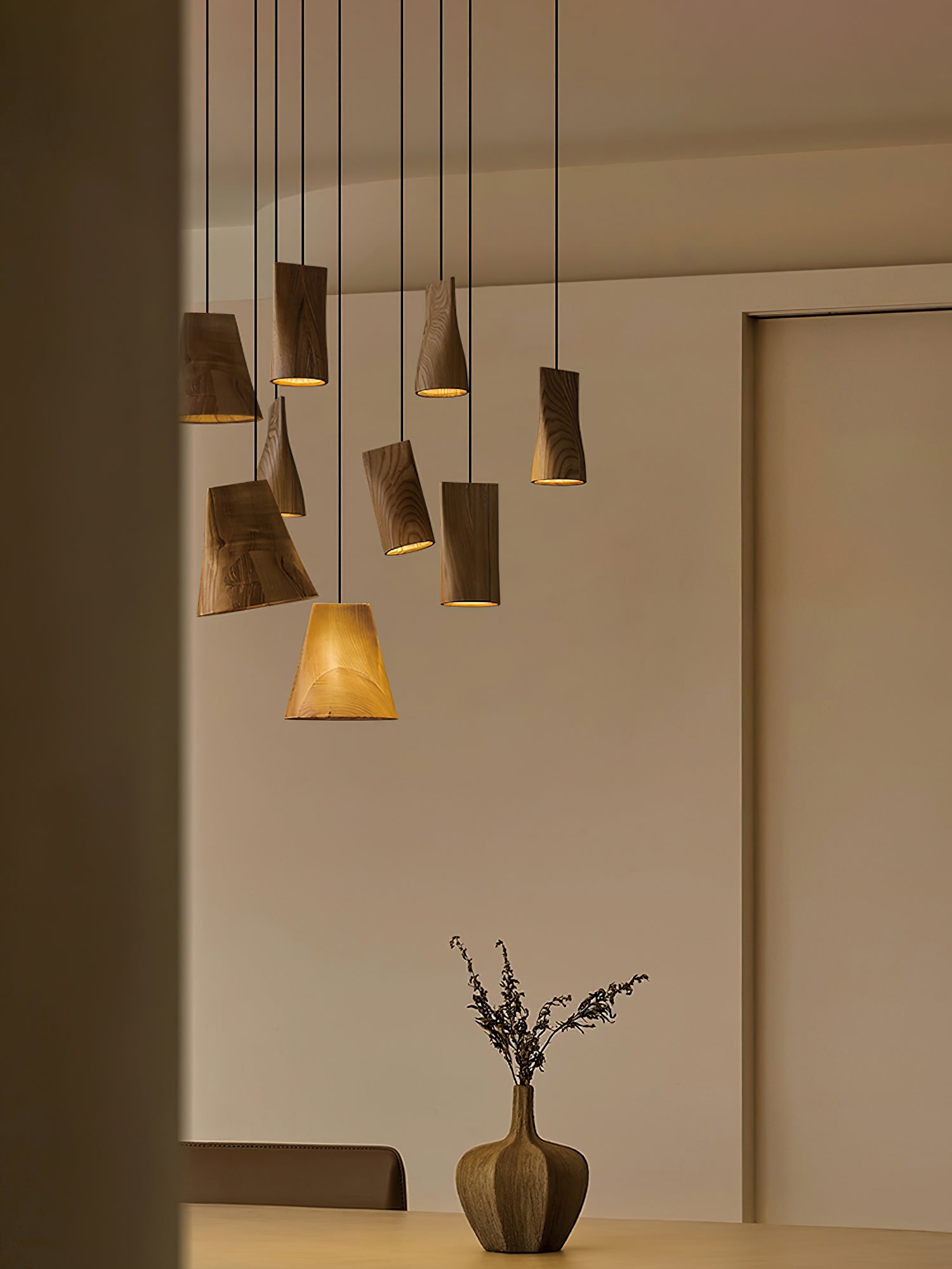 Ivarara Suspension Bois Asymétrique