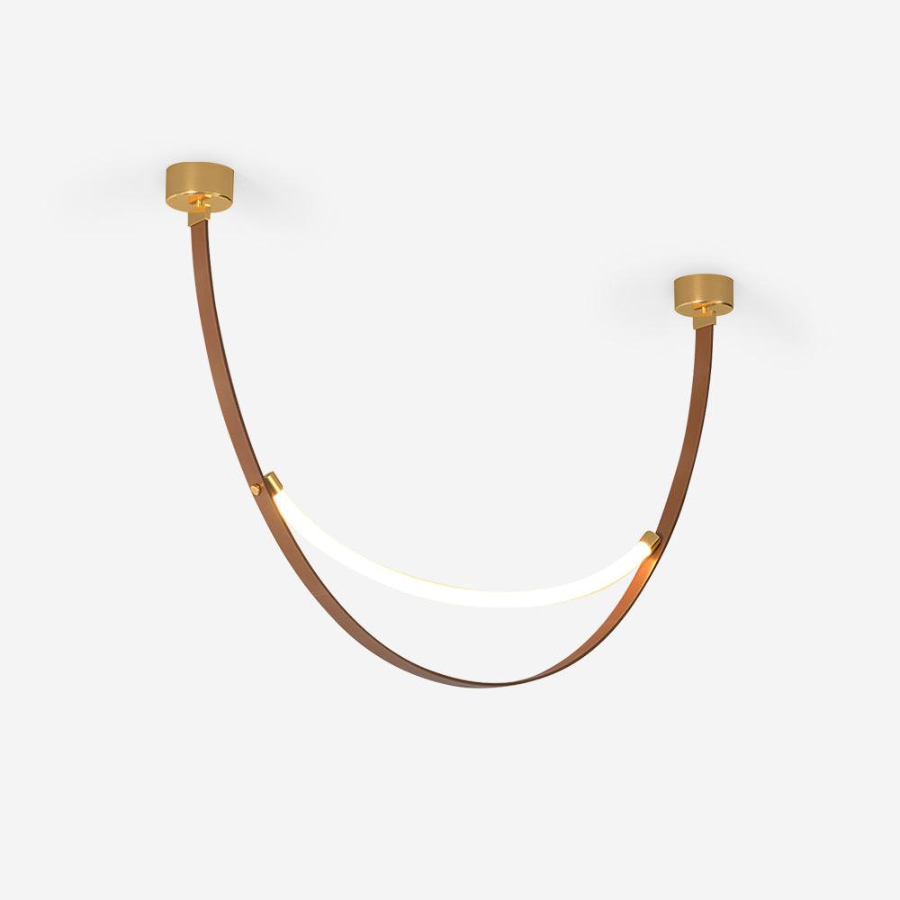 Belt Lampe à Suspension en Cuir et Silicone Minimaliste