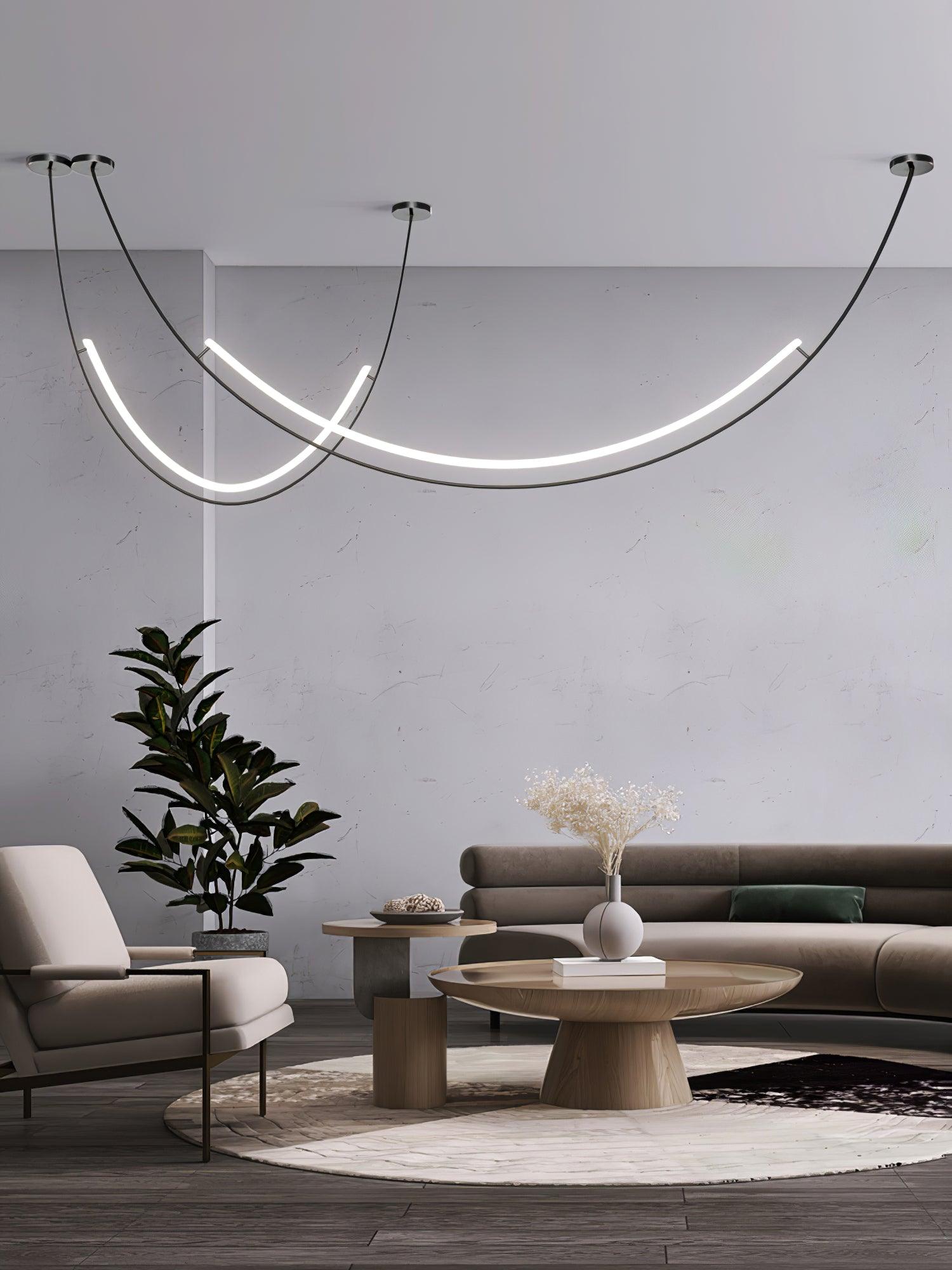 Belt Lampe à Suspension en Cuir et Silicone Minimaliste