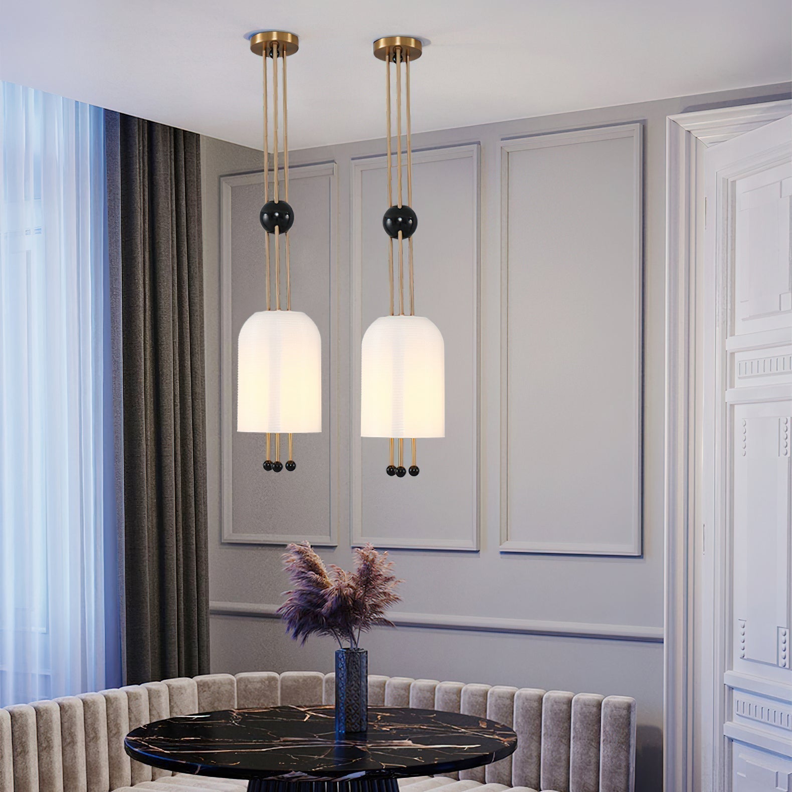 Voloraris Suspension en Verre Élégance Traditionnelle