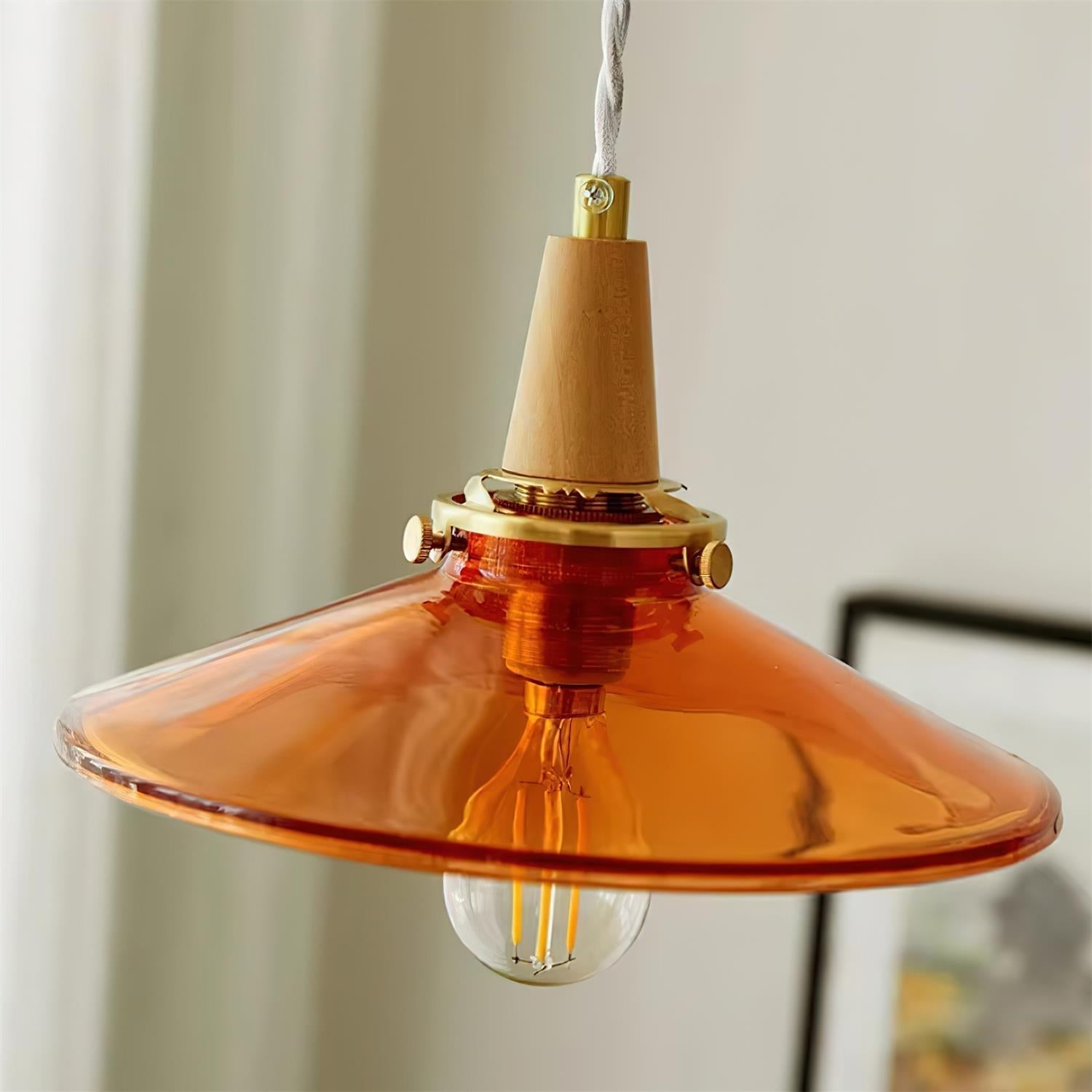 Benra Suspension Orange Verre Scandinave