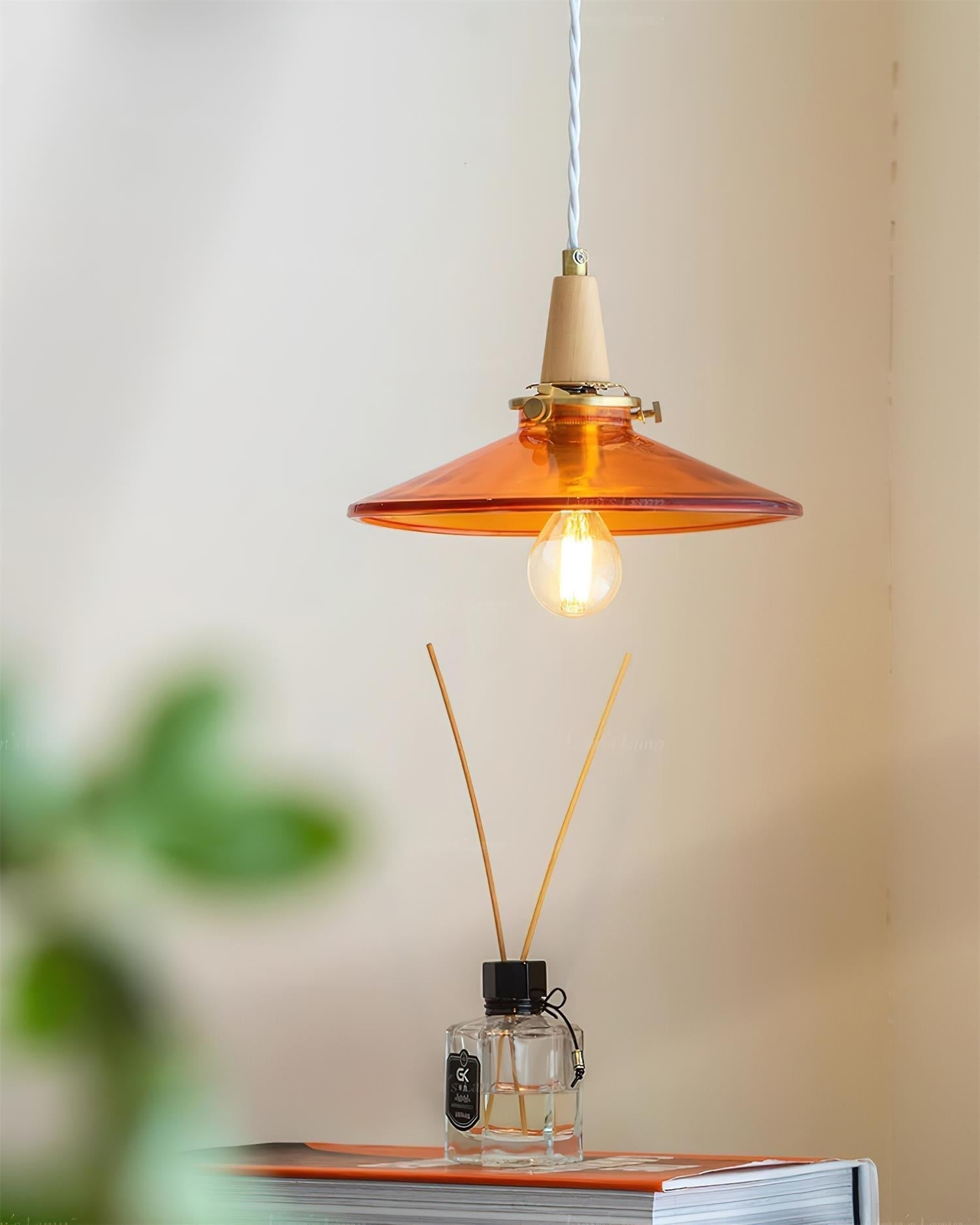Benra Suspension Orange Verre Scandinave